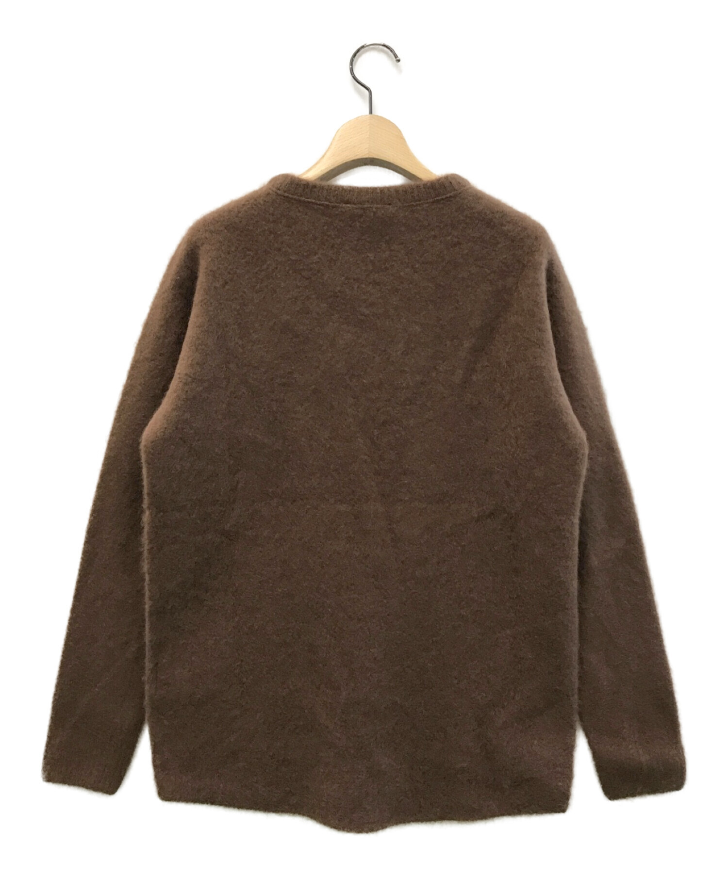 ATON (エイトン) FUR CASHMERE CREWNECK SWEATER ブラウン サイズ:2 未使用品