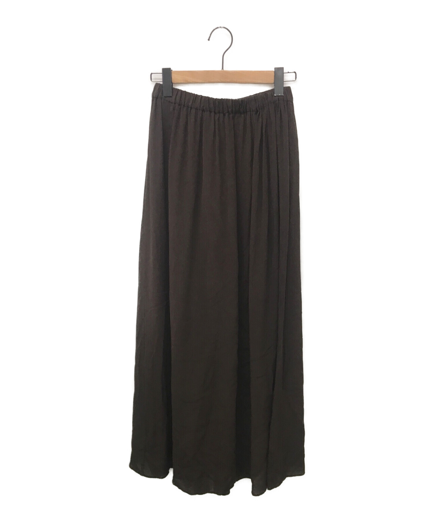 中古・古着通販】ATON (エイトン) NATURAL DYE SILK BACK DRAPE SKIRT 