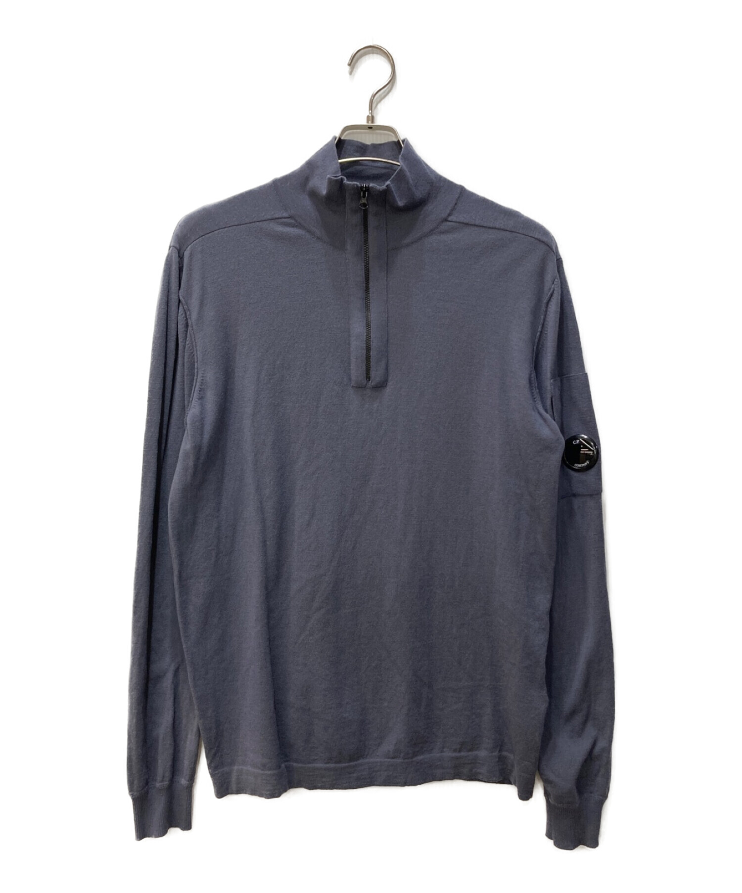 C.P COMPANY (シーピーカンパニー) Virgin Wool Half-Zip Sweater/ハーフジップニット ネイビー サイズ:52