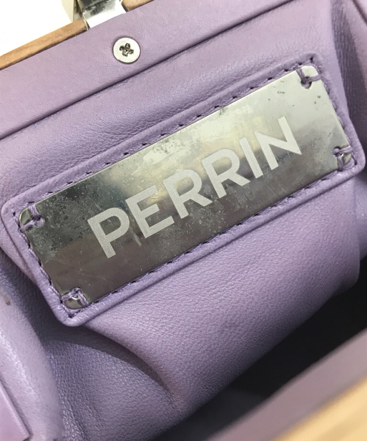 PERRIN PARIS (ペラン パリ) Le Mini Leather Top Handle Bag パープル サイズ:-