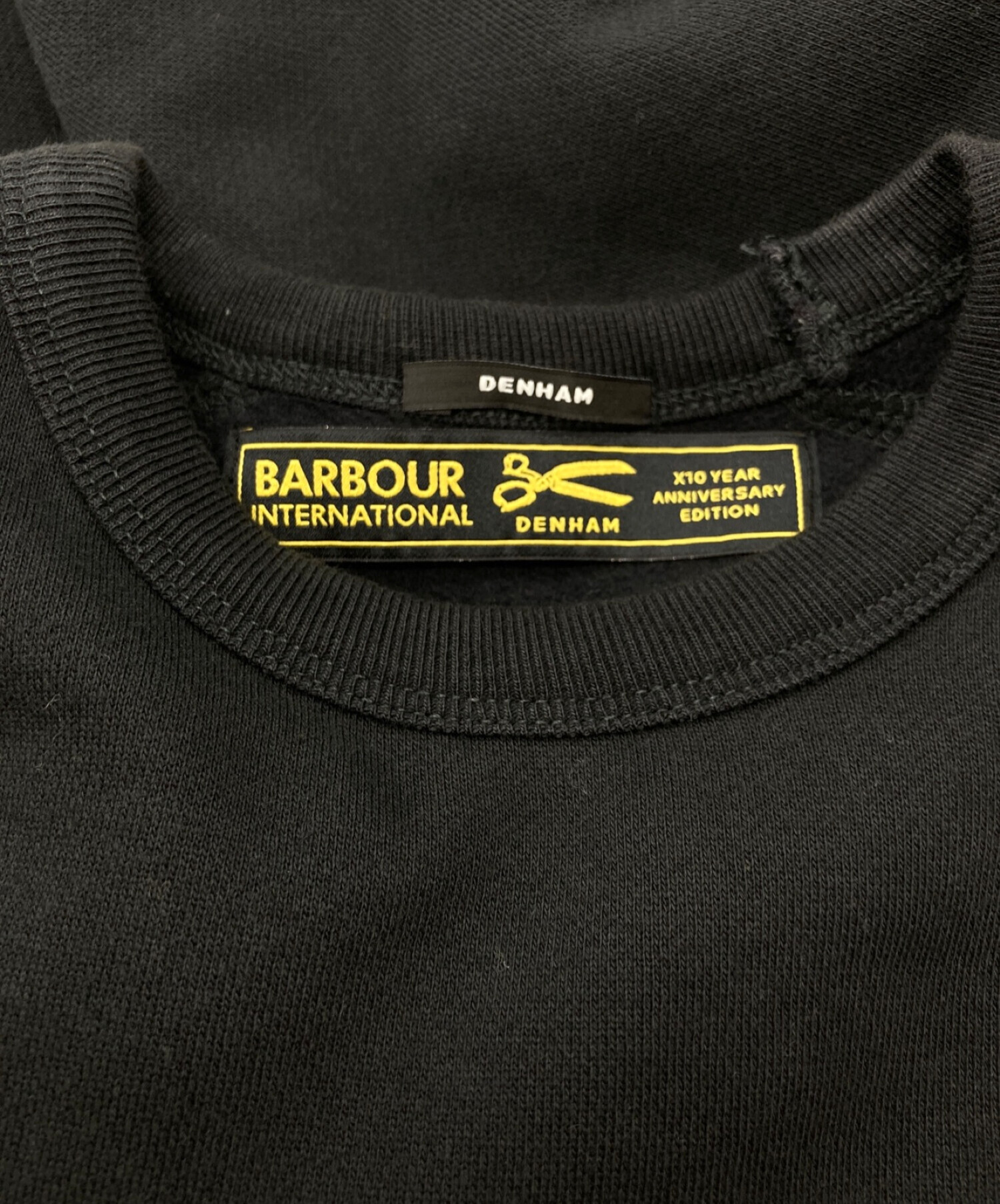 Denham x Barbour (デンハム×バブアー) Black Cat Sweat /ブラックキャットスウェット ブラック サイズ:S