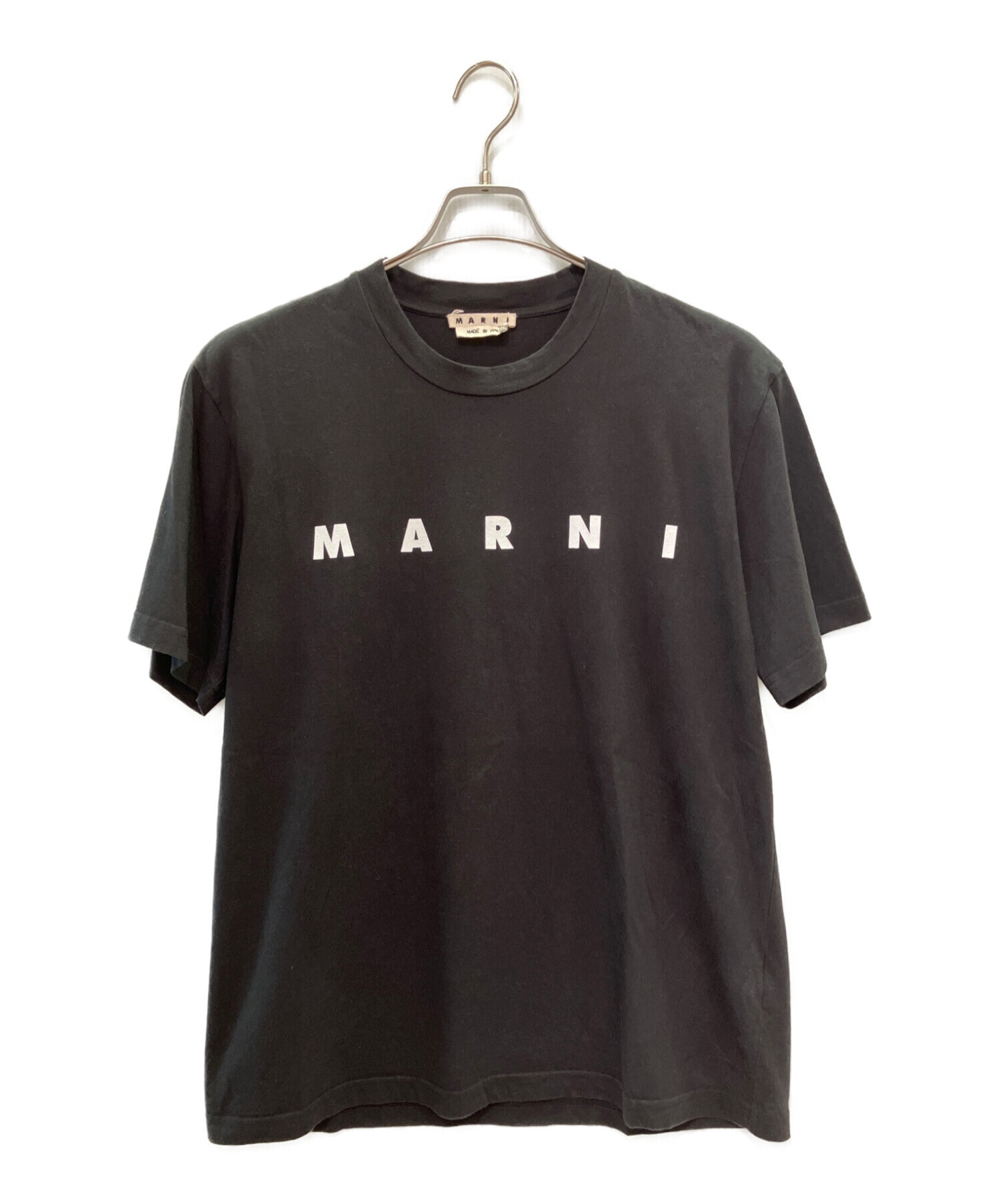 MARNI (マルニ) クルーネックロゴTシャツ ブラック サイズ:46