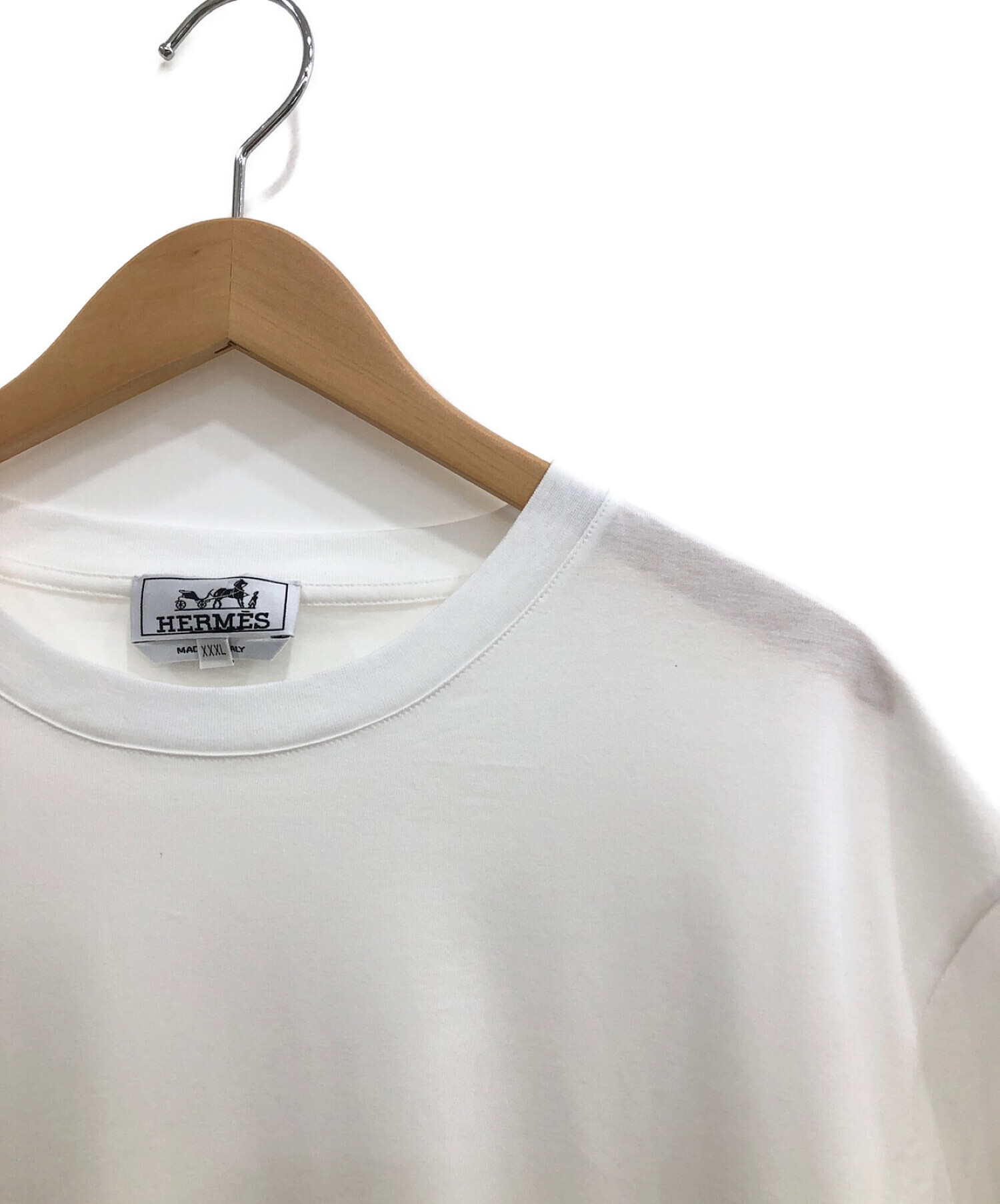 中古・古着通販】HERMES (エルメス) カヴァルカードTシャツ ホワイト