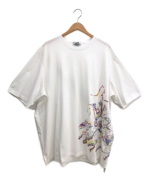 中古・古着通販】HERMES (エルメス) カヴァルカードTシャツ ホワイト