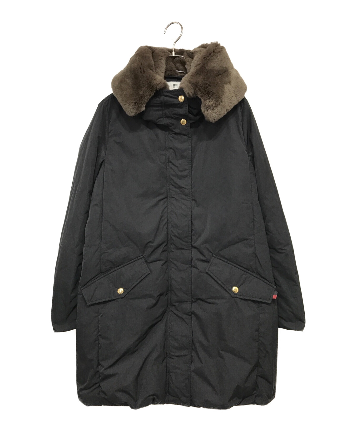 WOOLRICH × IENA (ウールリッチ×イエナ) IENA別注 COCOON ESKIMO ダウンコート ブラック サイズ:S