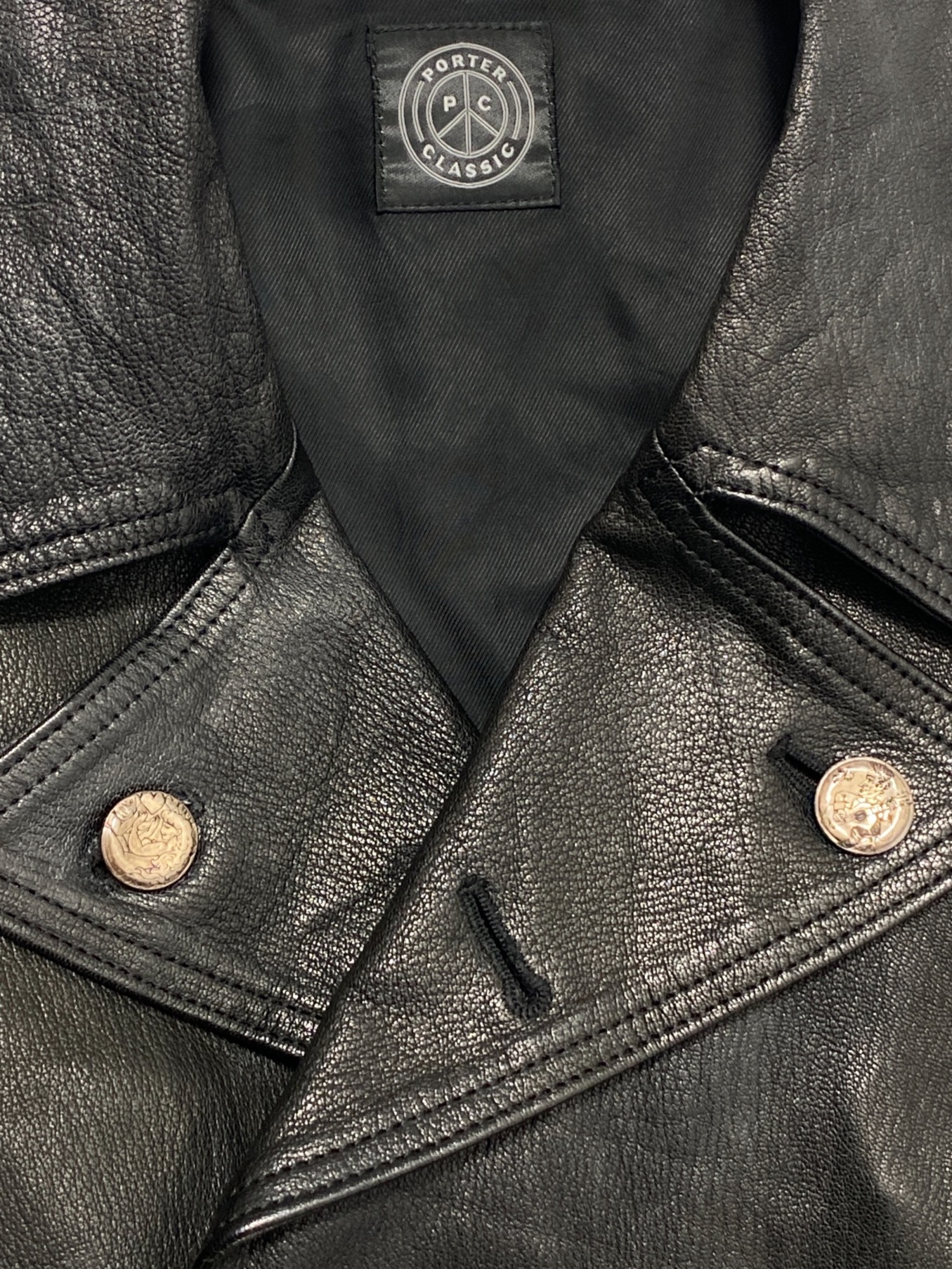 Porter Classic (ポータークラシック) Goat Leather Jacket ブラック サイズ:L