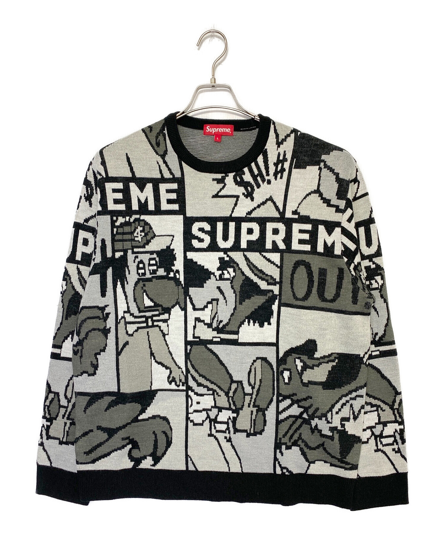 SUPREME (シュプリーム) Cartoon Sweater グレー サイズ:Ｌ