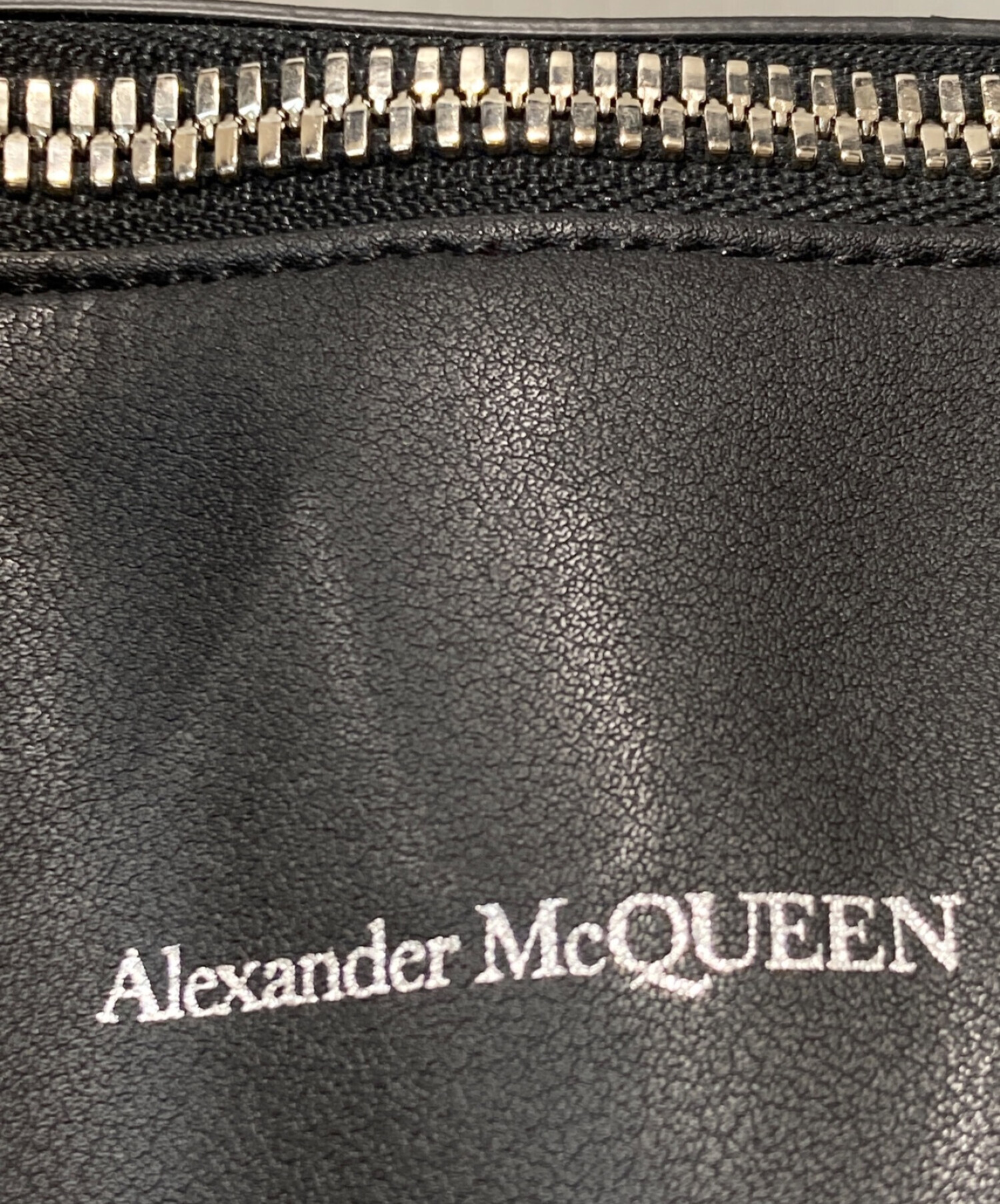 ALEXANDER McQUEEN (アレキサンダーマックイーン) De Mantaレザー2WAYバッグ ブラック