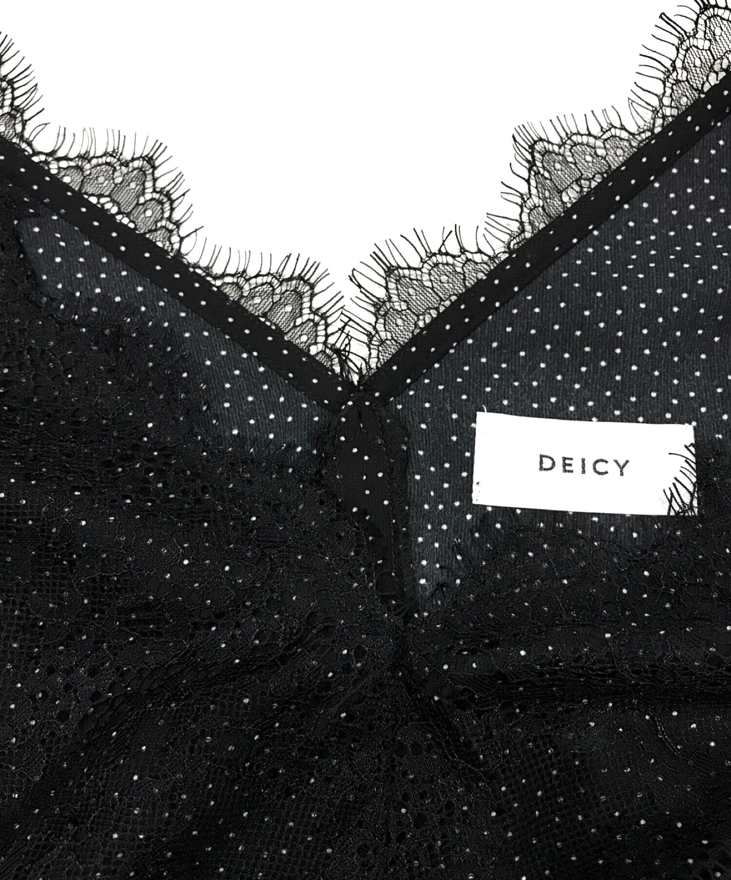 Deicy (デイシー) レースコンビドットミディワンピース ブラック サイズ:SIZE　1