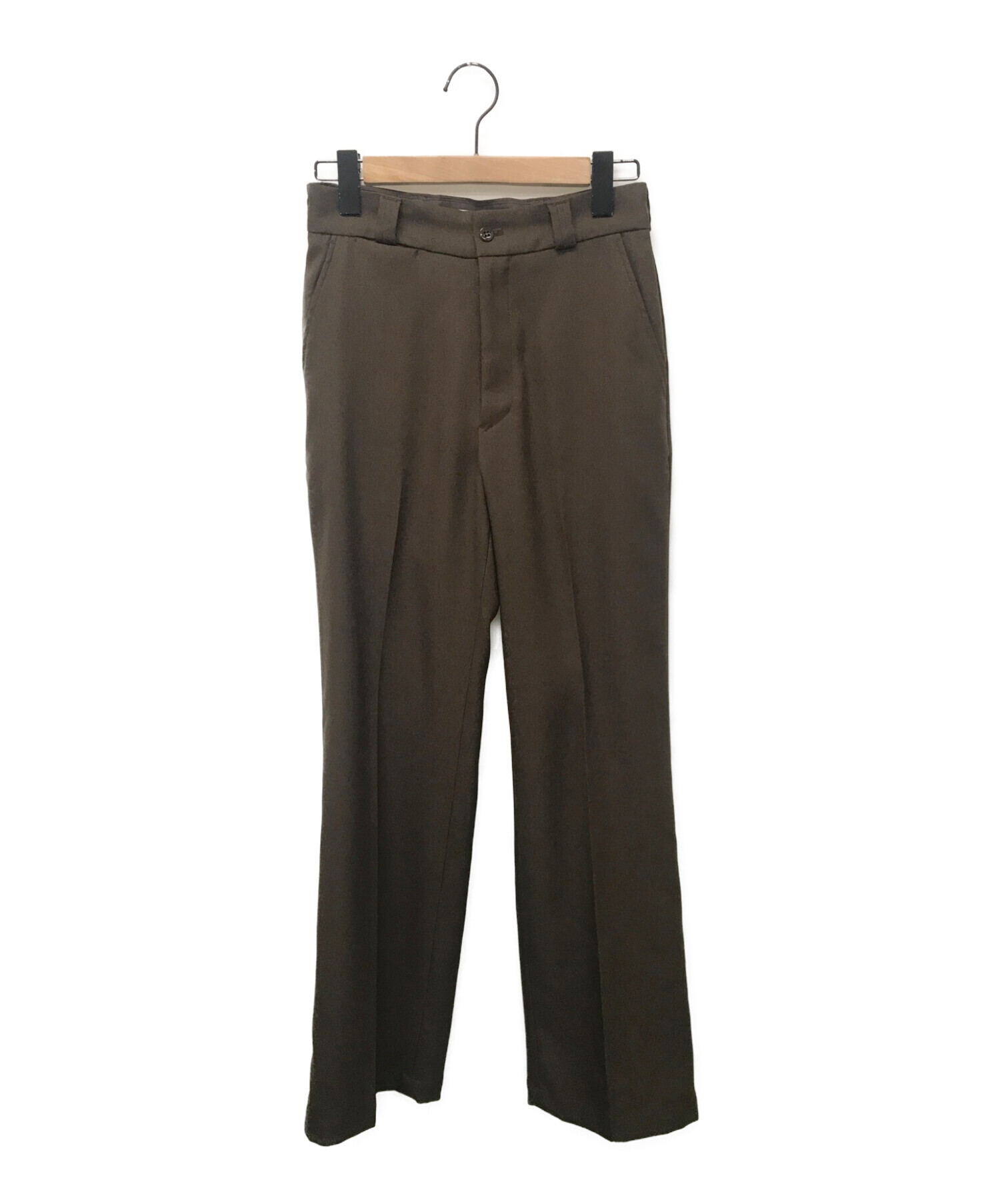 THE SHINZONE (ザ シンゾーン) CENTER PRESS PANTS ブラウン サイズ:34