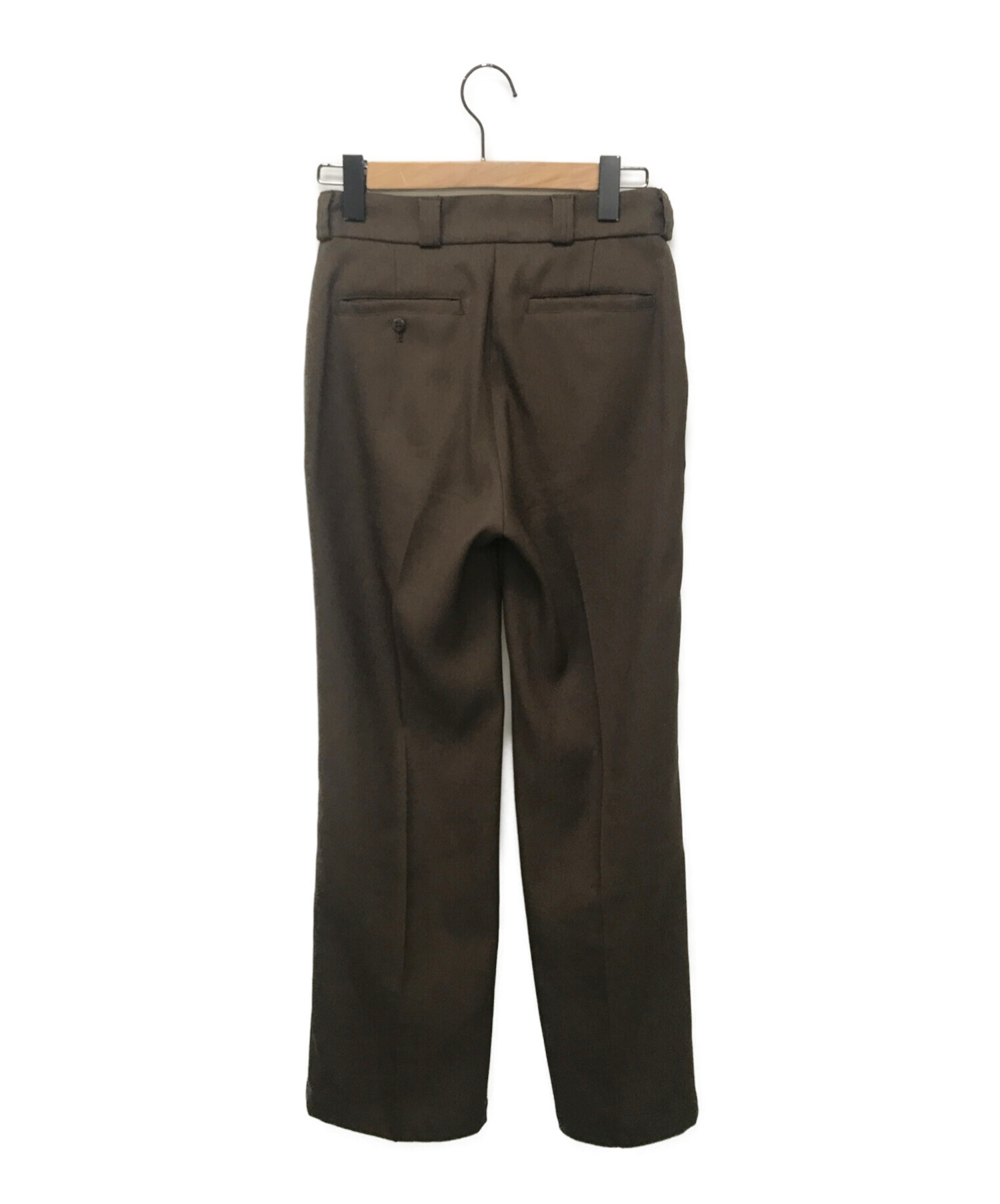 THE SHINZONE (ザ シンゾーン) CENTER PRESS PANTS ブラウン サイズ:34