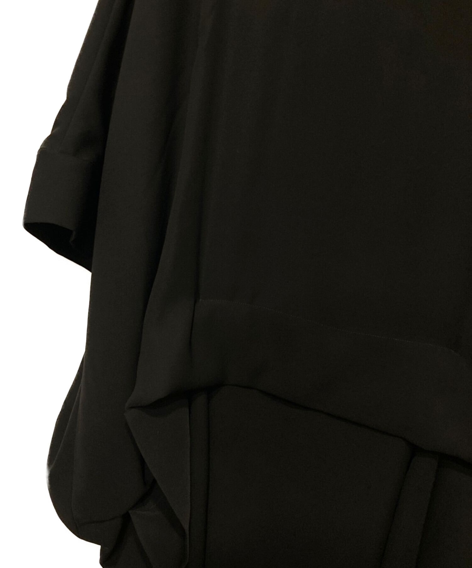 LIMI feu (リミフゥ) Double Satin Dropped Pocket Dress/ダブルサテンドロップドポケットドレス ブラック  サイズ:S