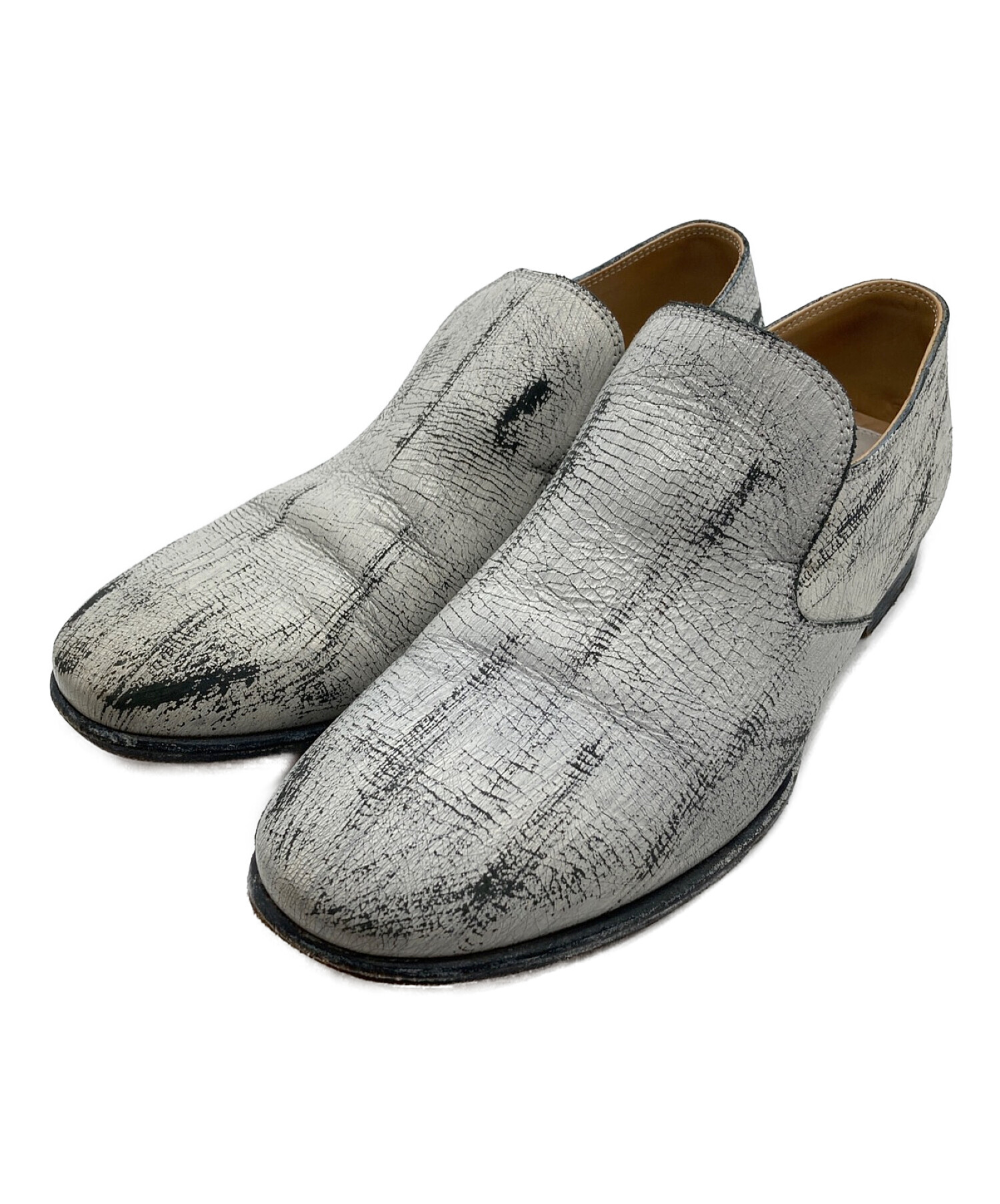 中古・古着通販】Martin Margiela (マルタン・マルジェラ) ペンキ加工ローファー ホワイト サイズ:40｜ブランド・古着通販  トレファク公式【TREFAC FASHION】スマホサイト