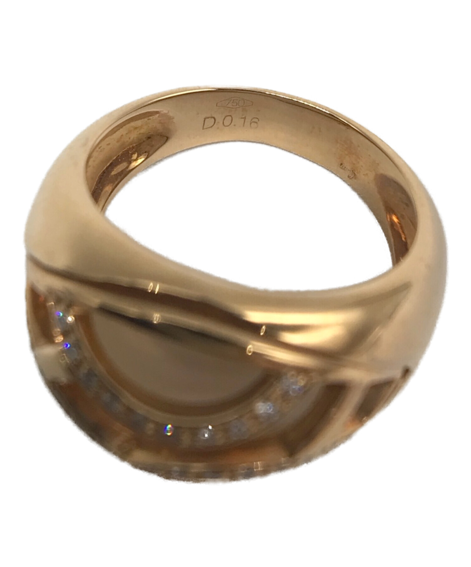 リング(指輪)K18 0.50 クイーン ダイヤモンドリング - リング(指輪)