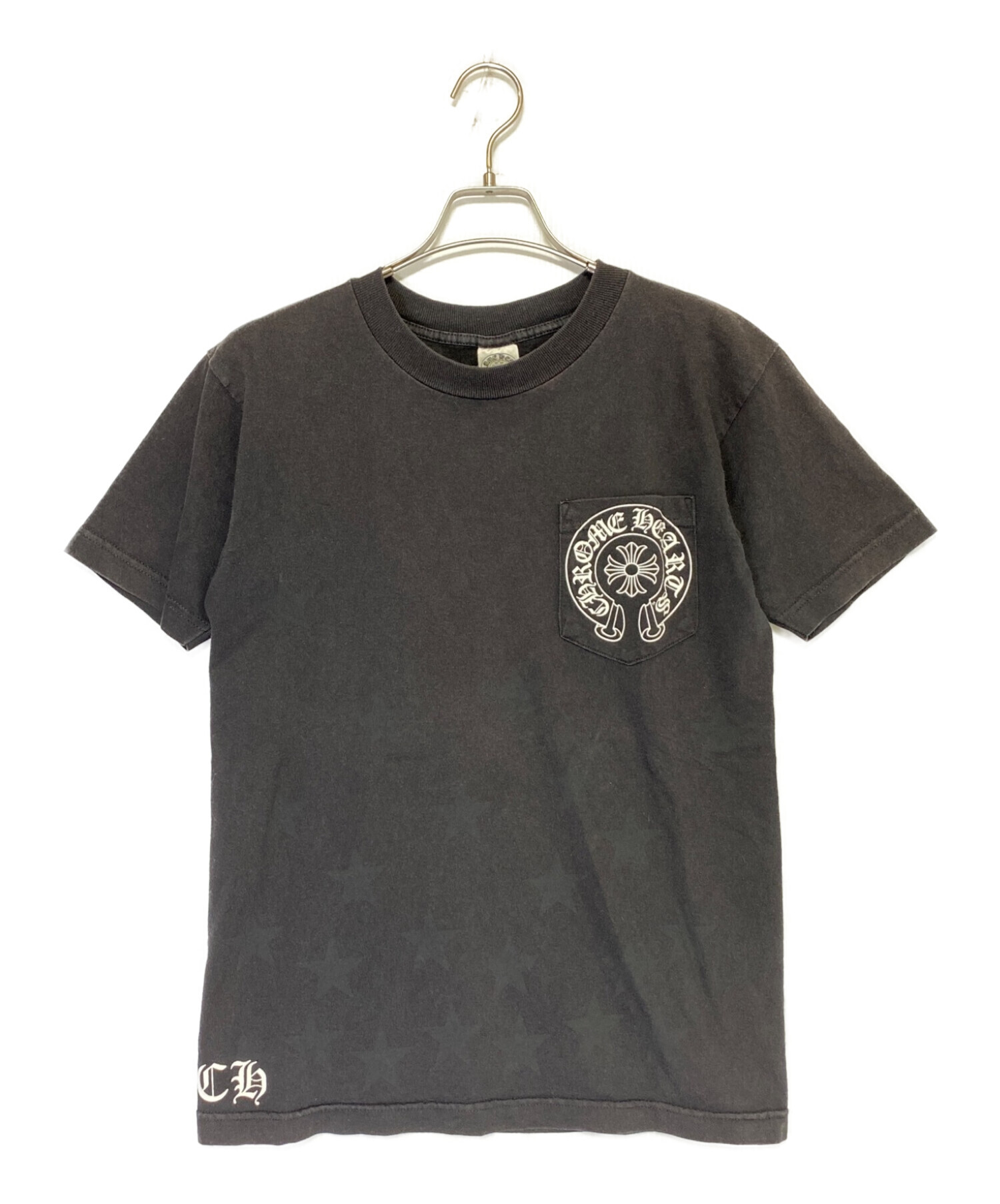 CHROME HEARTS (クロムハーツ) ポケットTシャツ ブラック サイズ:S