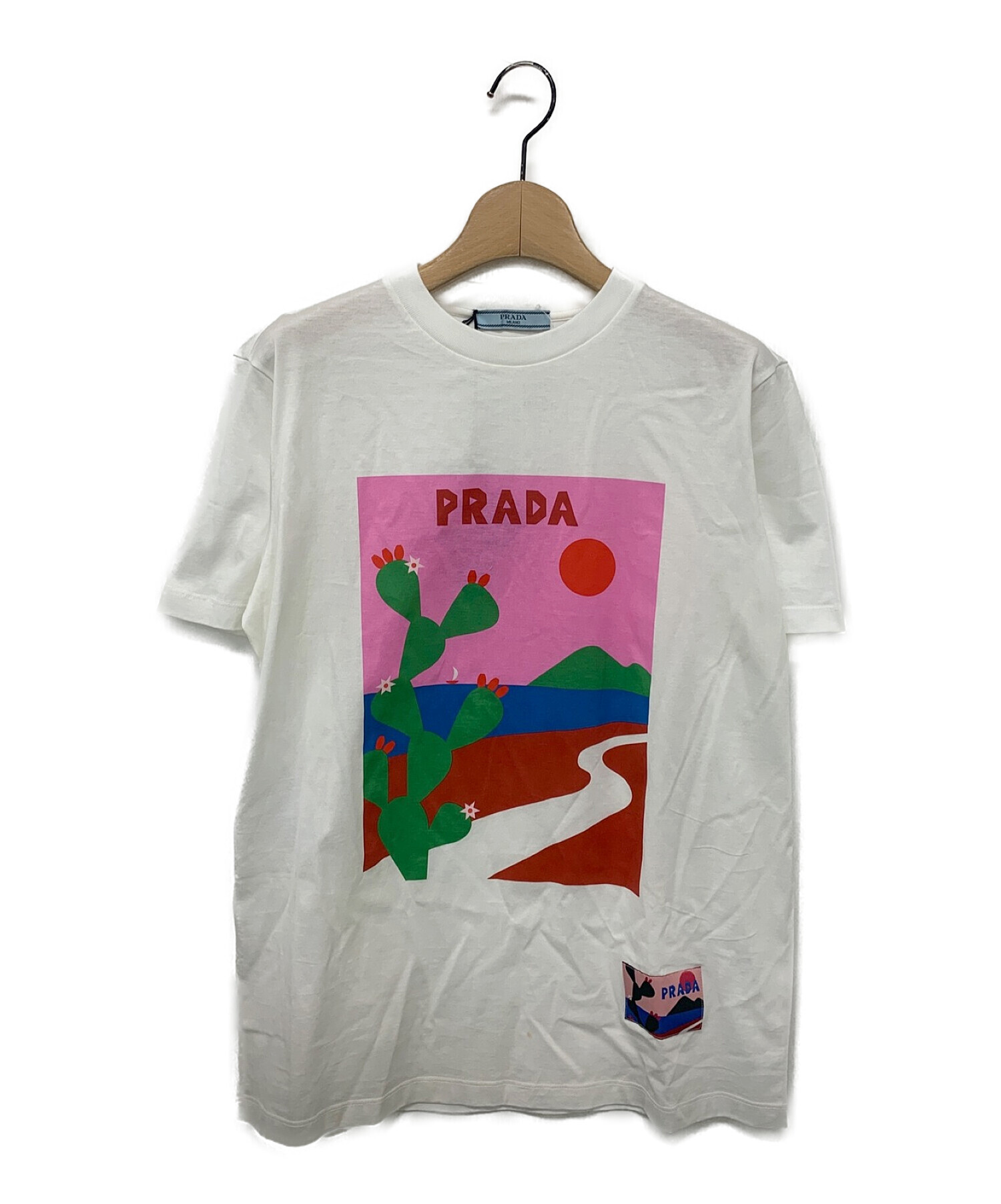 PRADA (プラダ) Tシャツ ホワイト サイズ:S