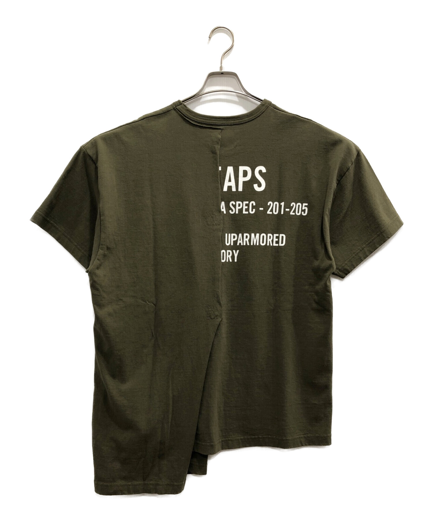 WTAPS (ダブルタップス) 再構築Tシャツ オリーブ サイズ:3