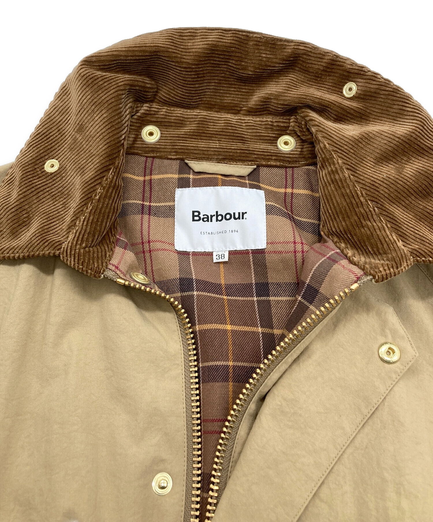 Barbour (バブアー) ノンワックスコットンジャケット ベージュ サイズ:38