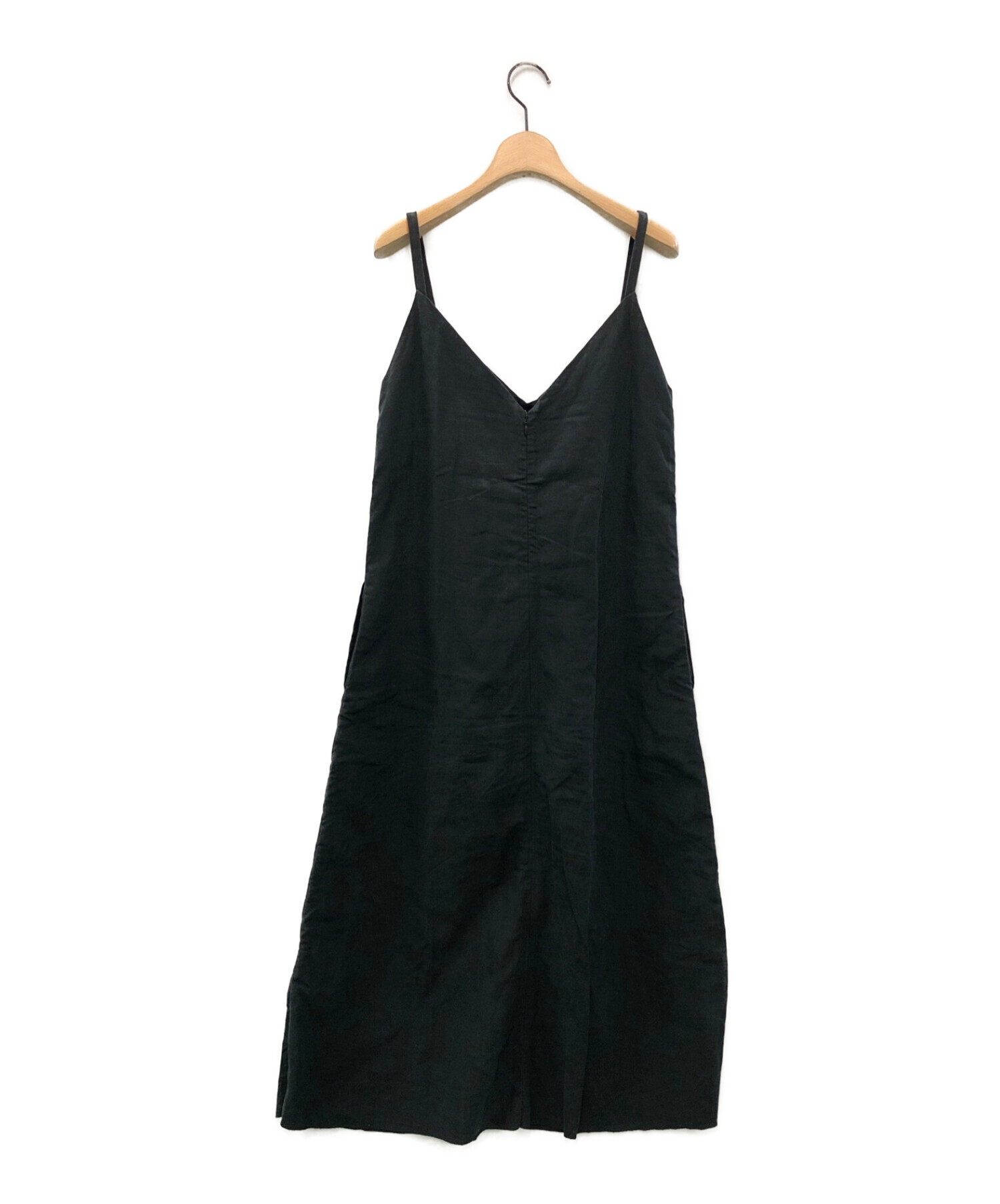 中古・古着通販】AURALEE (オーラリー) WASHED LINEN SLIP DRESS ブラック サイズ:1｜ブランド・古着通販  トレファク公式【TREFAC FASHION】スマホサイト