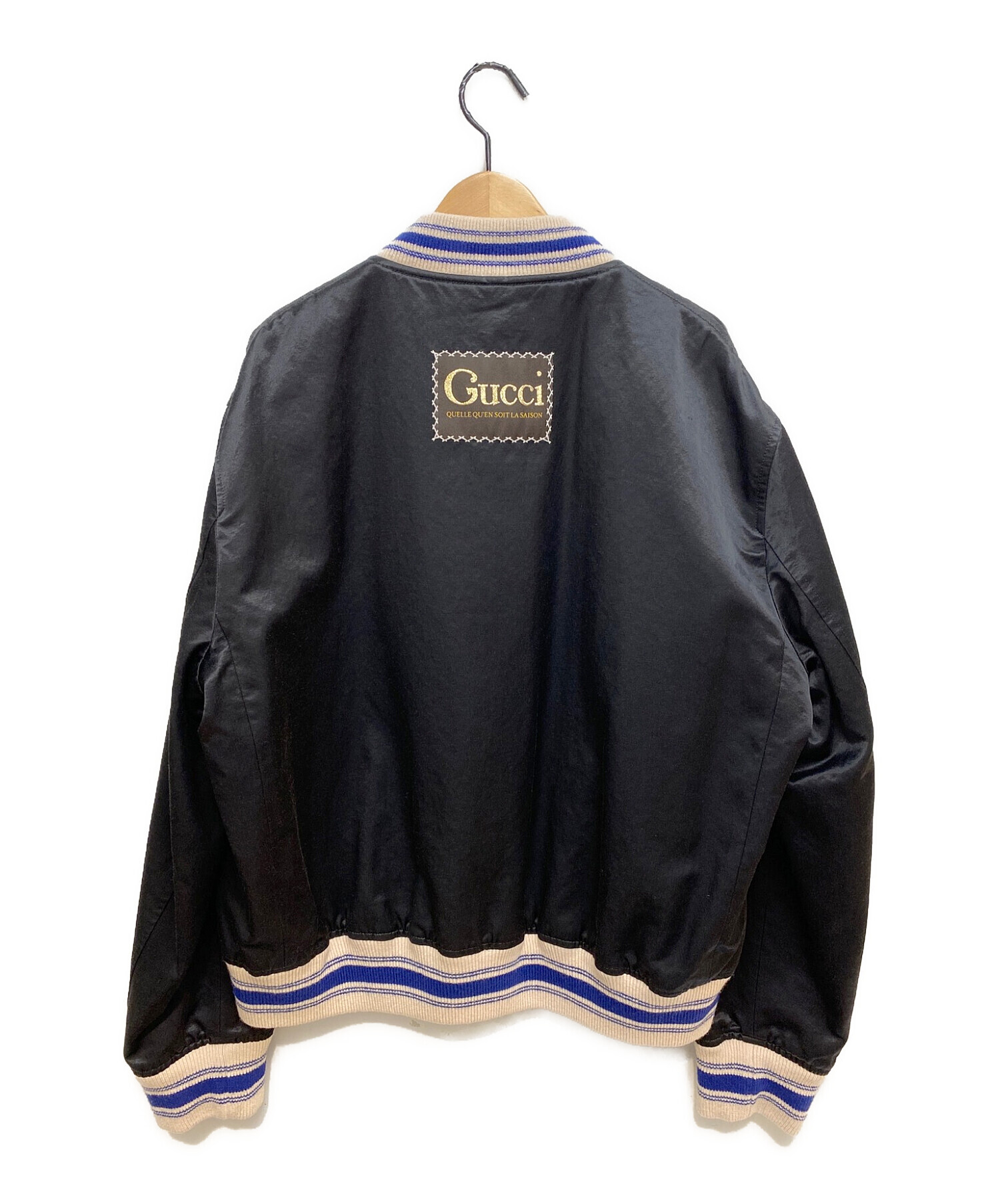 GUCCI (グッチ) ORGASMIQUE REVERSIBLE BOMBER ベージュ×ブラック サイズ:50