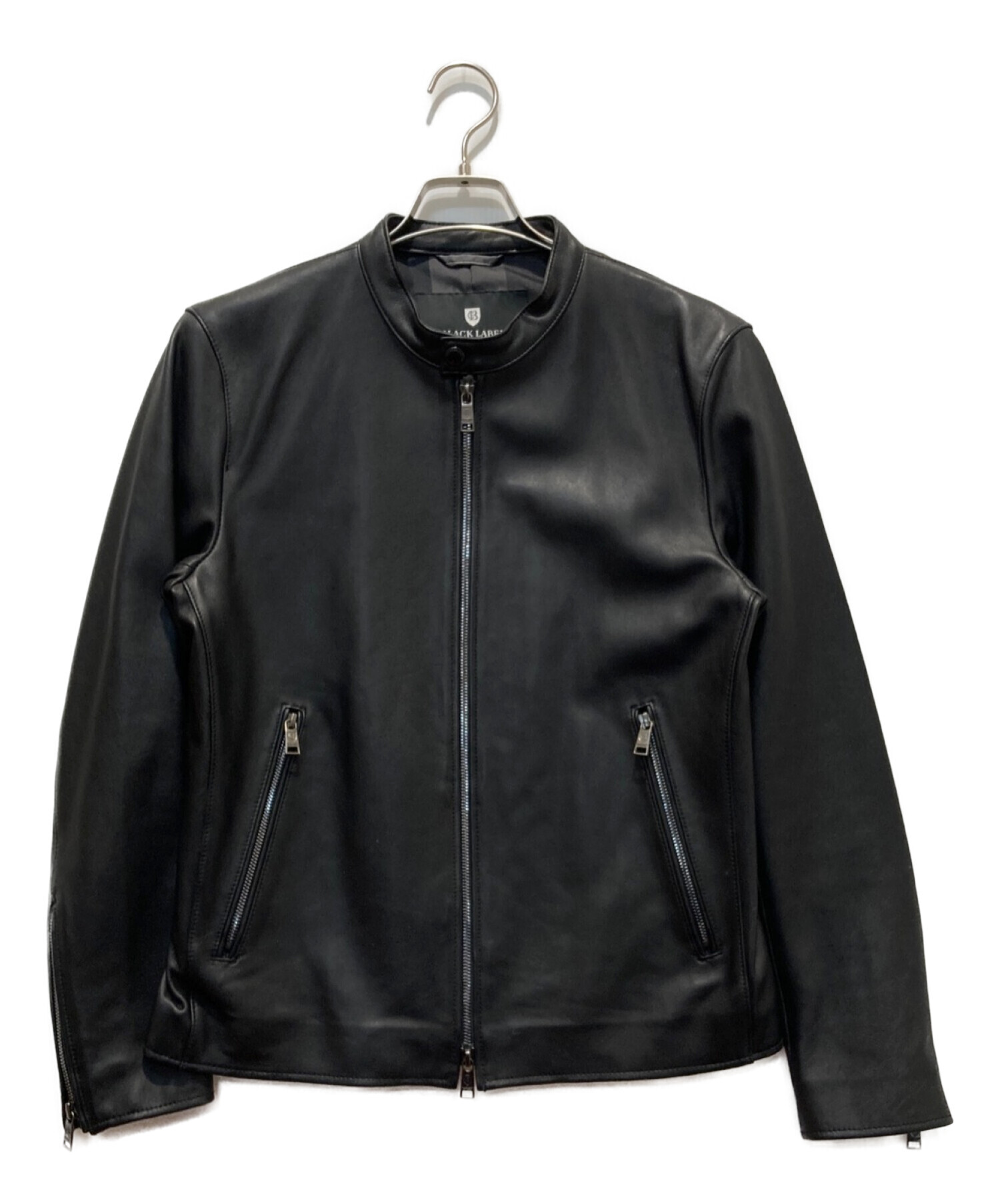 BLACK LABEL CRESTBRIDGE (ブラックレーベルクレストブリッジ) シングルライダースジャケット ブラック サイズ:M