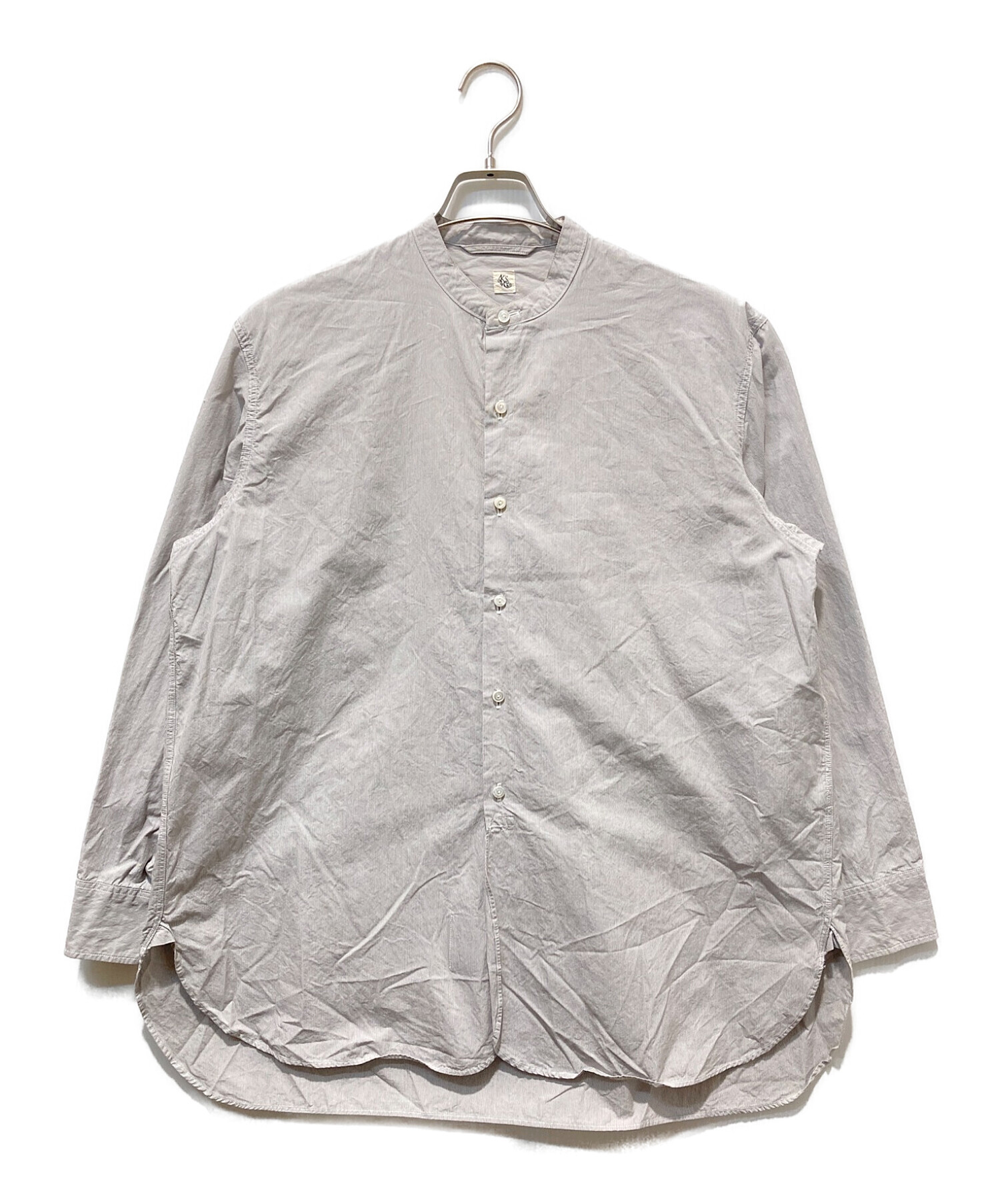 KAPTAIN SUNSHINE (キャプテンサンシャイン) バンドカラーシャツ グレー サイズ:36