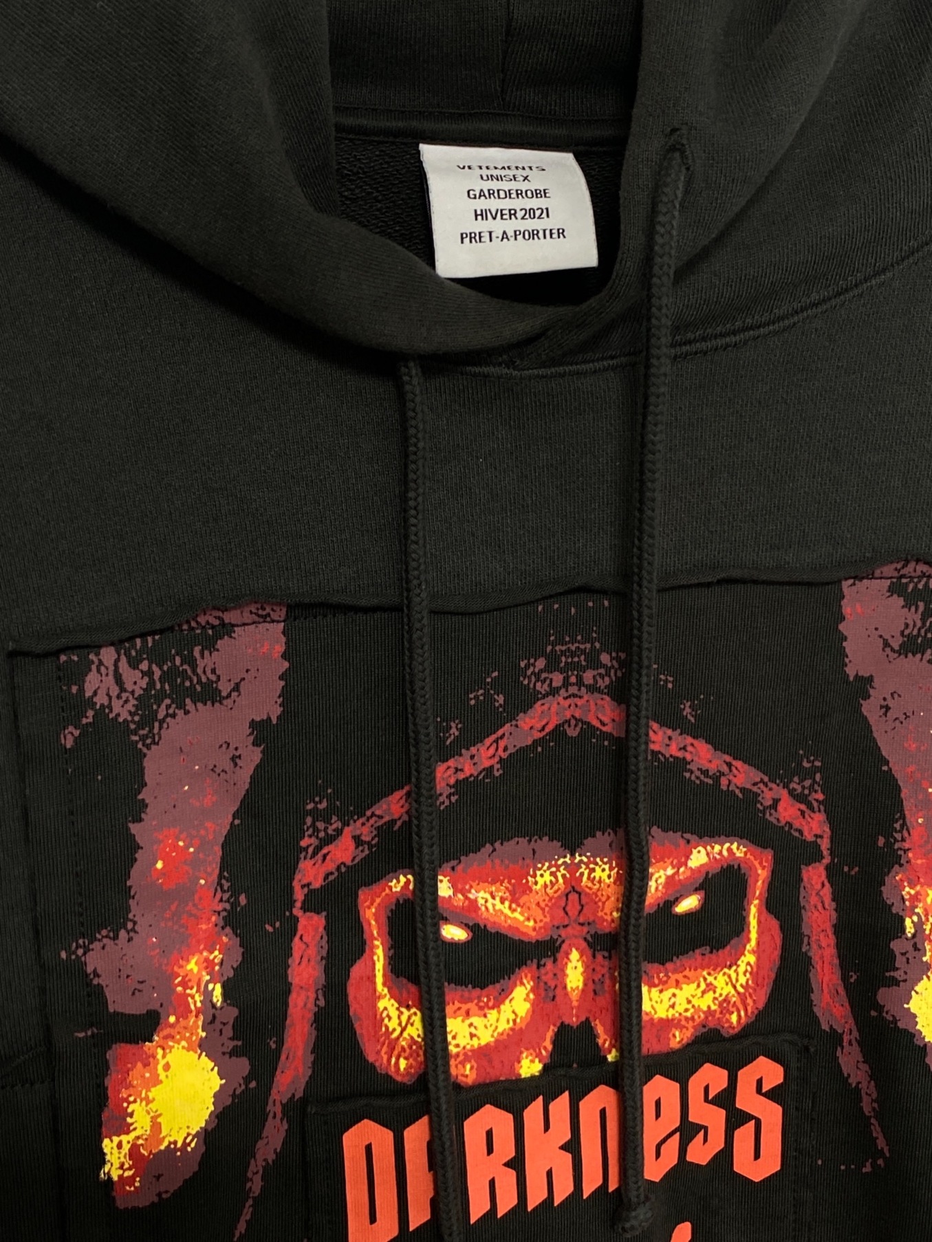 中古・古着通販】VETEMENTS (ヴェトモン) METAL PATCH HOODIE ブラック