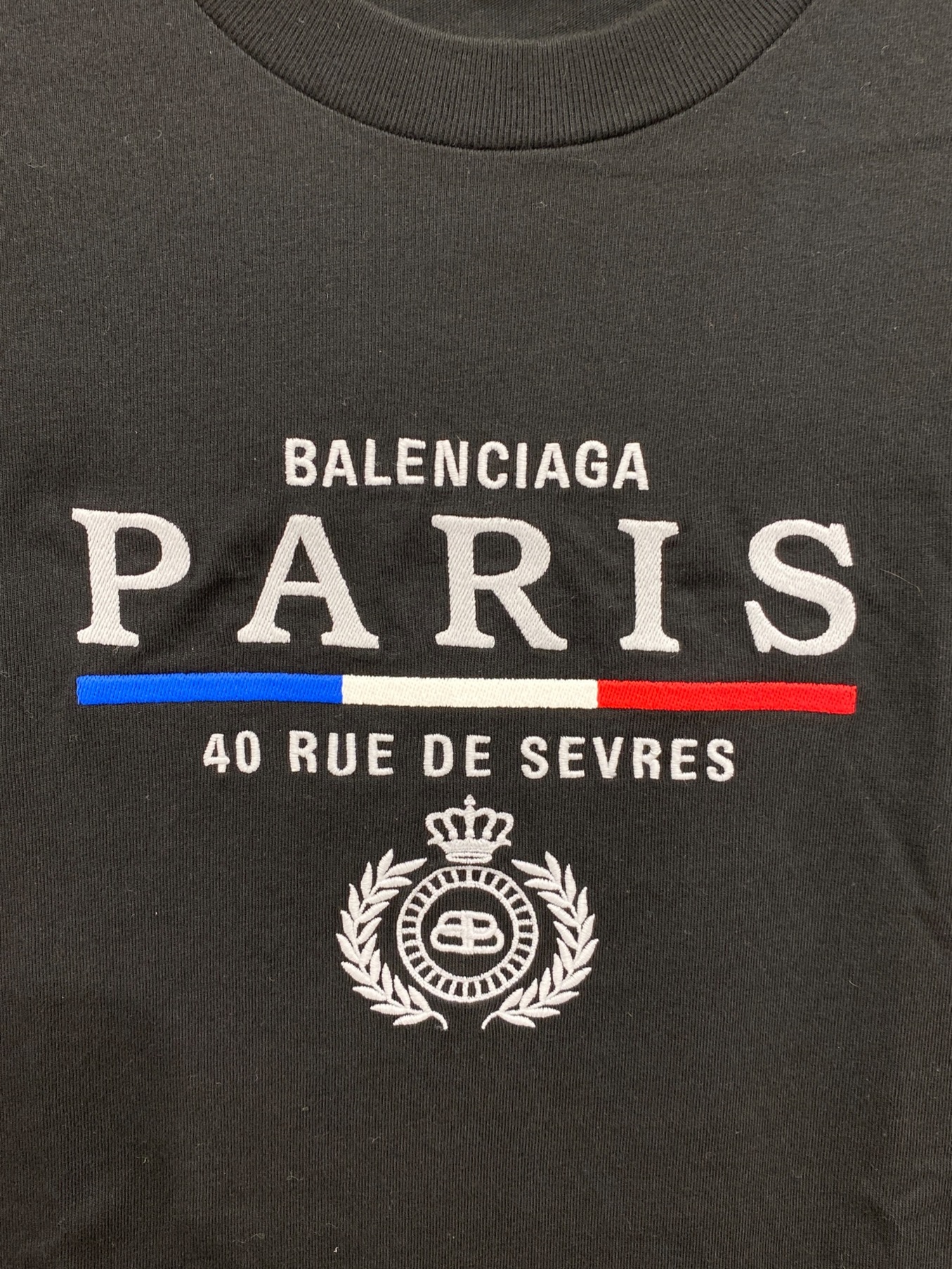 BALENCIAGA (バレンシアガ) PARIS FLAG REGULAR T-SHIRT ブラック サイズ:M