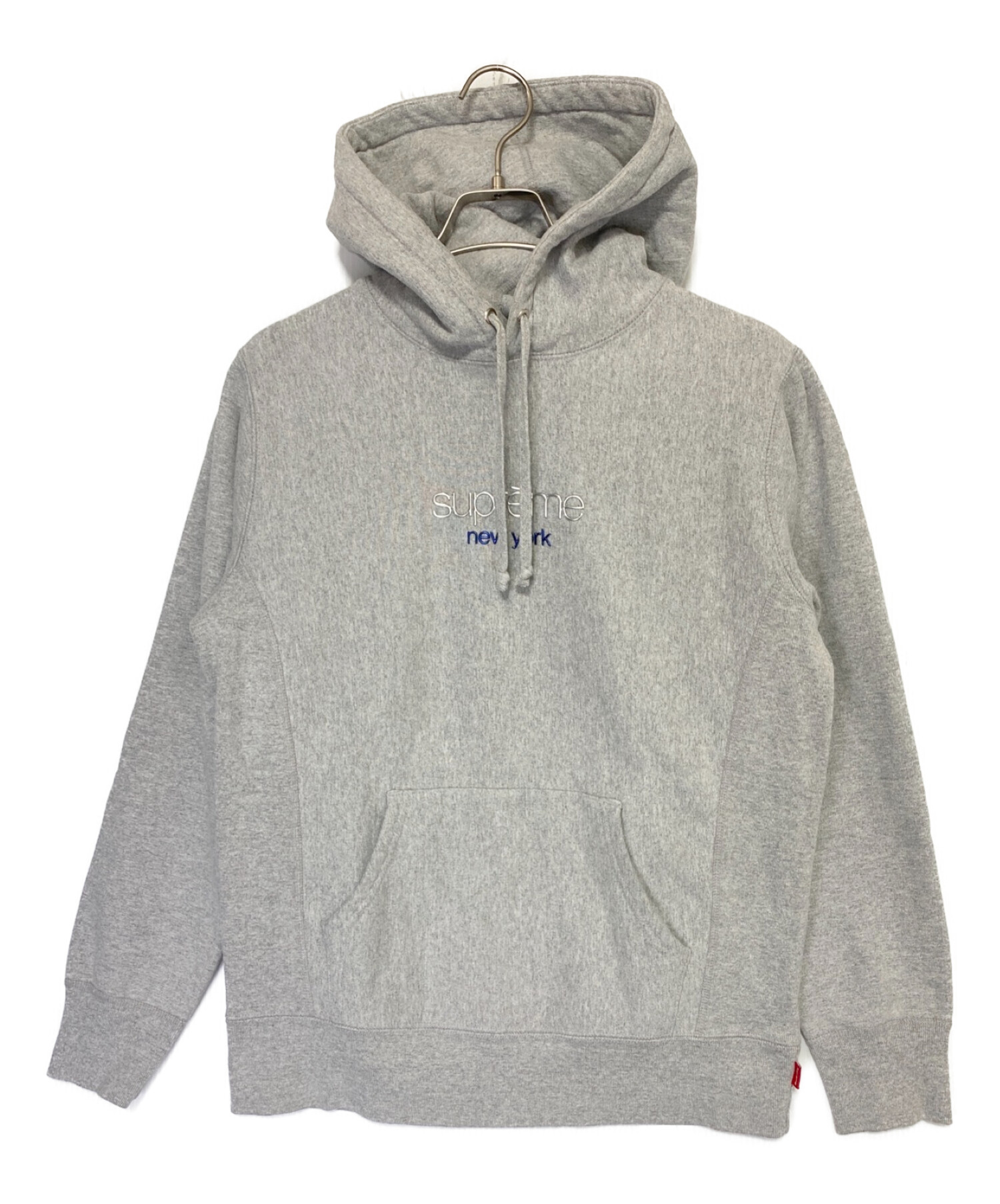 SUPREME (シュプリーム) Classic Logo Hooded Sweatshiirt グレー サイズ:S