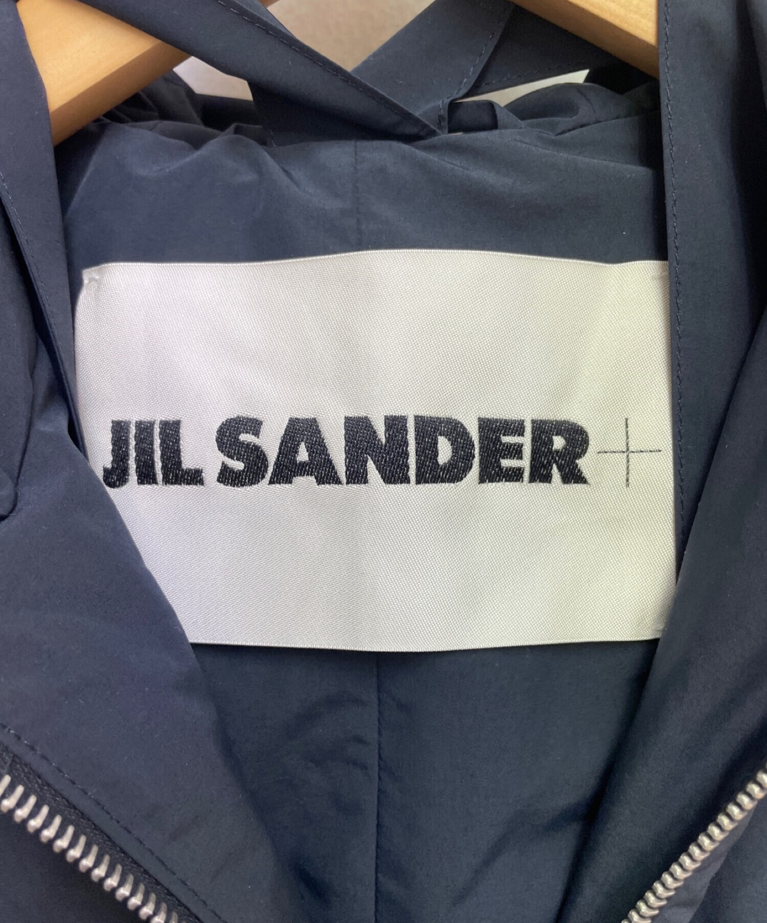 JIL SANDER+ (ジルサンダープラス) 21AW フード付キルティングダウンジャケット ネイビー サイズ:32