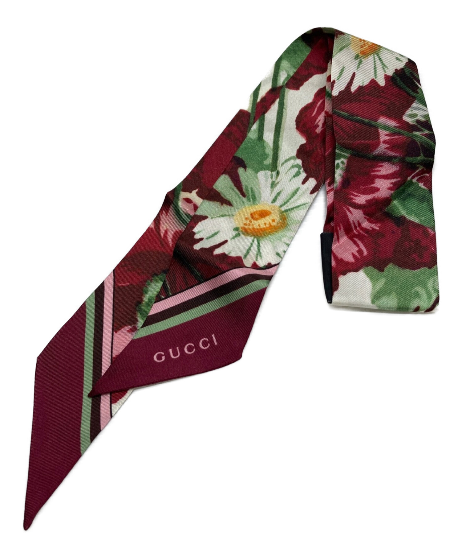 GUCCI (グッチ) フローラプリントネックボウスカーフ