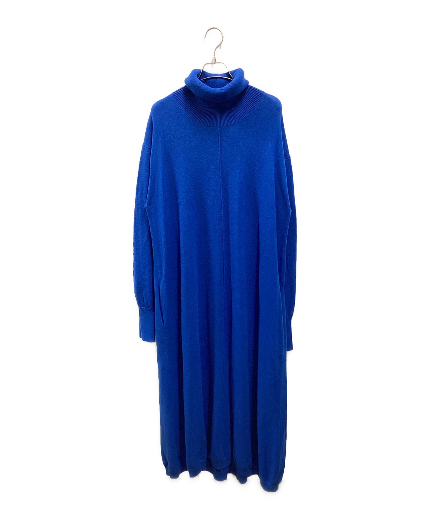 THE SHINZONE (ザ シンゾーン) ウールハイネックドレス ブルー サイズ:Free