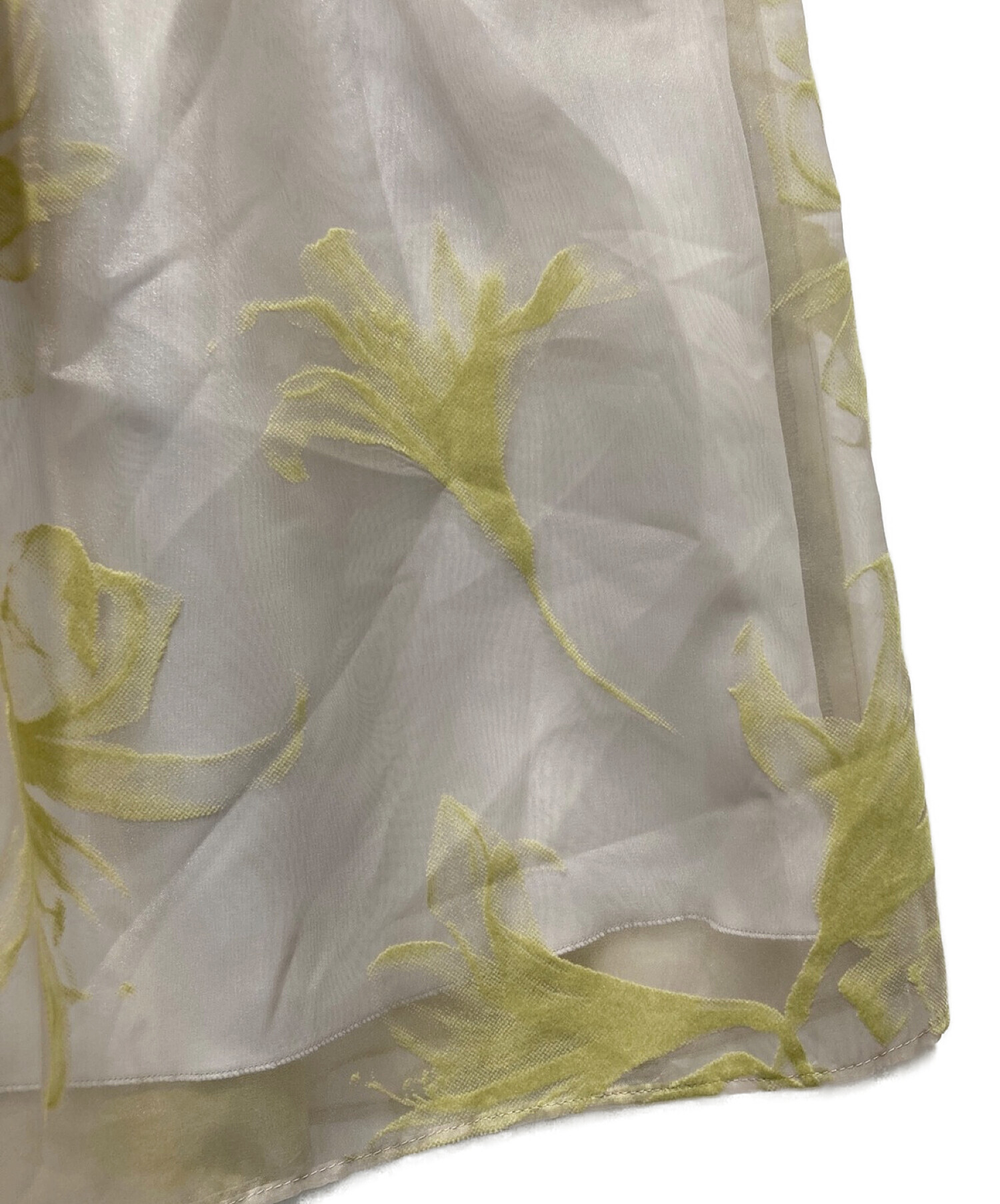Maglie par ef-de (マーリエ パー エフデ) フロッキーオーガンジースカート グレー サイズ:5 未使用品