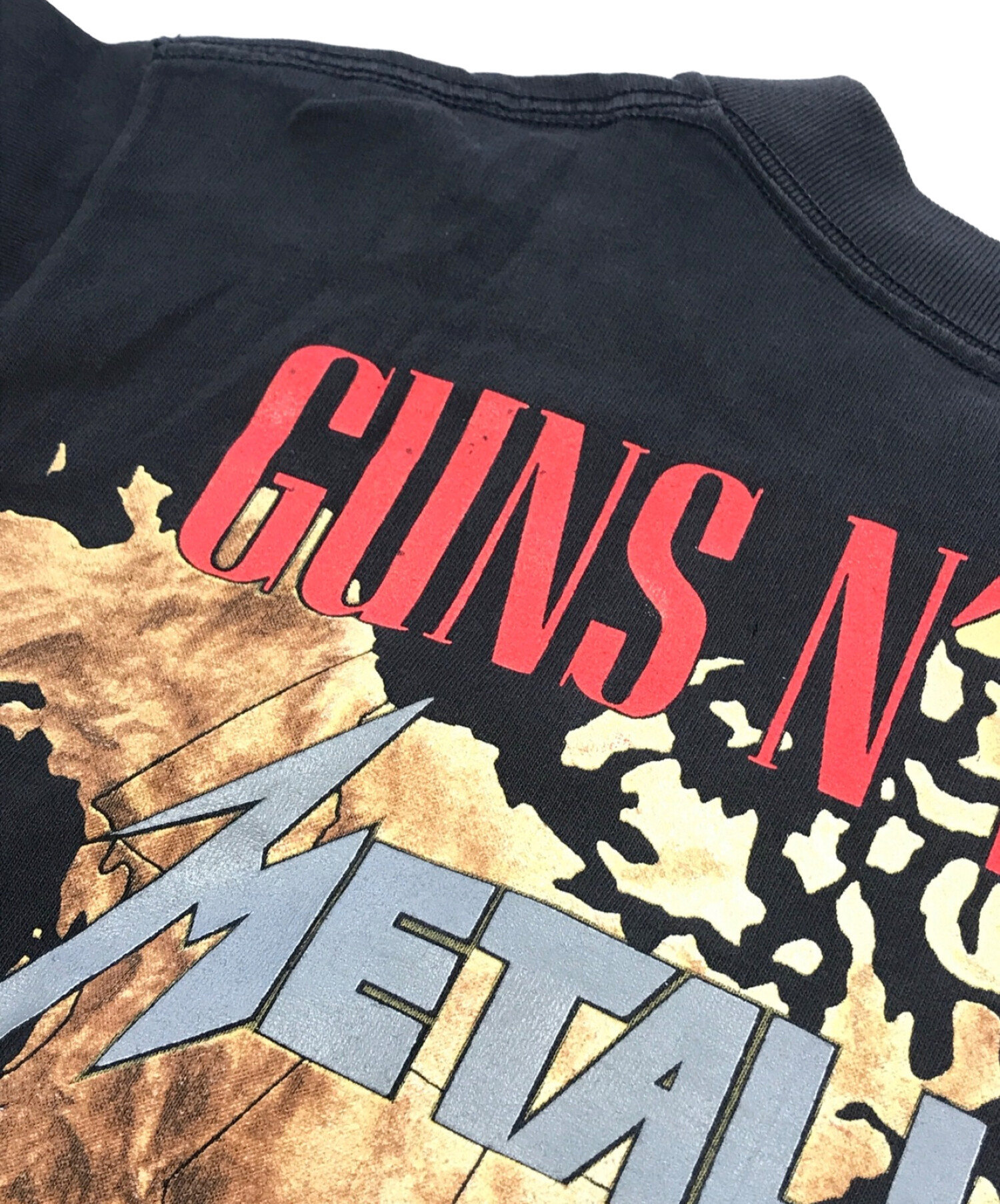 バンドTシャツ (バンドTシャツ) [古着]METALLICA×Guns N' RosesバンドTシャツ ブラック サイズ:M