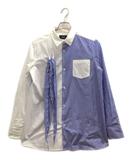 中古・古着通販】soduk (スドーク) Scarf Shirt/スカーフシャツ ブルー