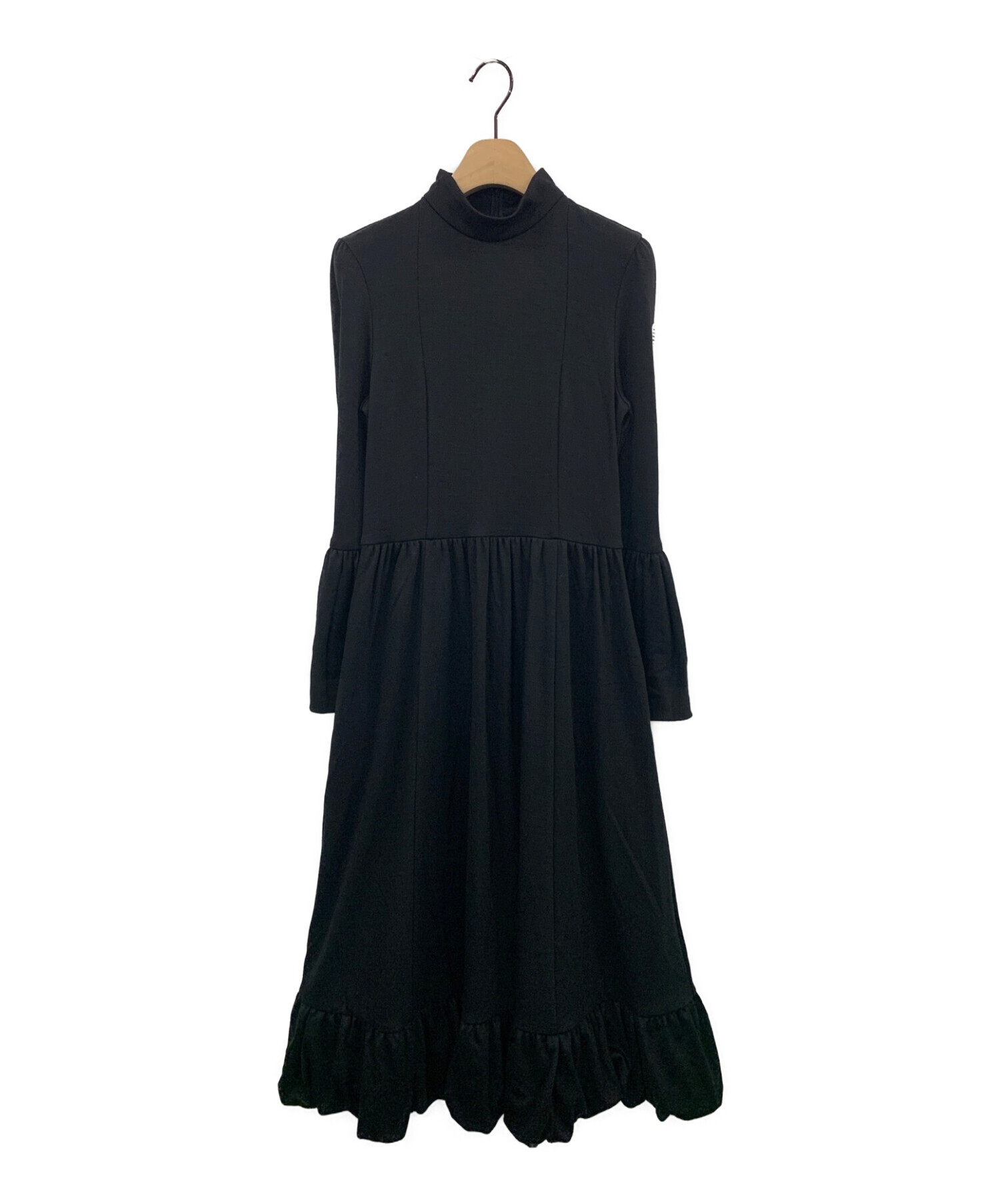 BORDERS AT BALCONY (ボーダーズアットバルコニー) WEEKEND BALLOON SLEEVE DRESS ブラック サイズ:36  未使用品