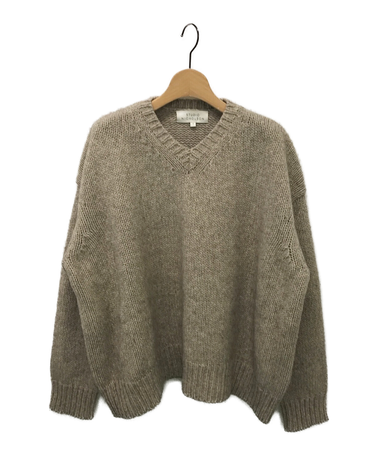 STUDIO NICHOLSON (スタジオニコルソン) SHOP KNIT ベージュ サイズ:1