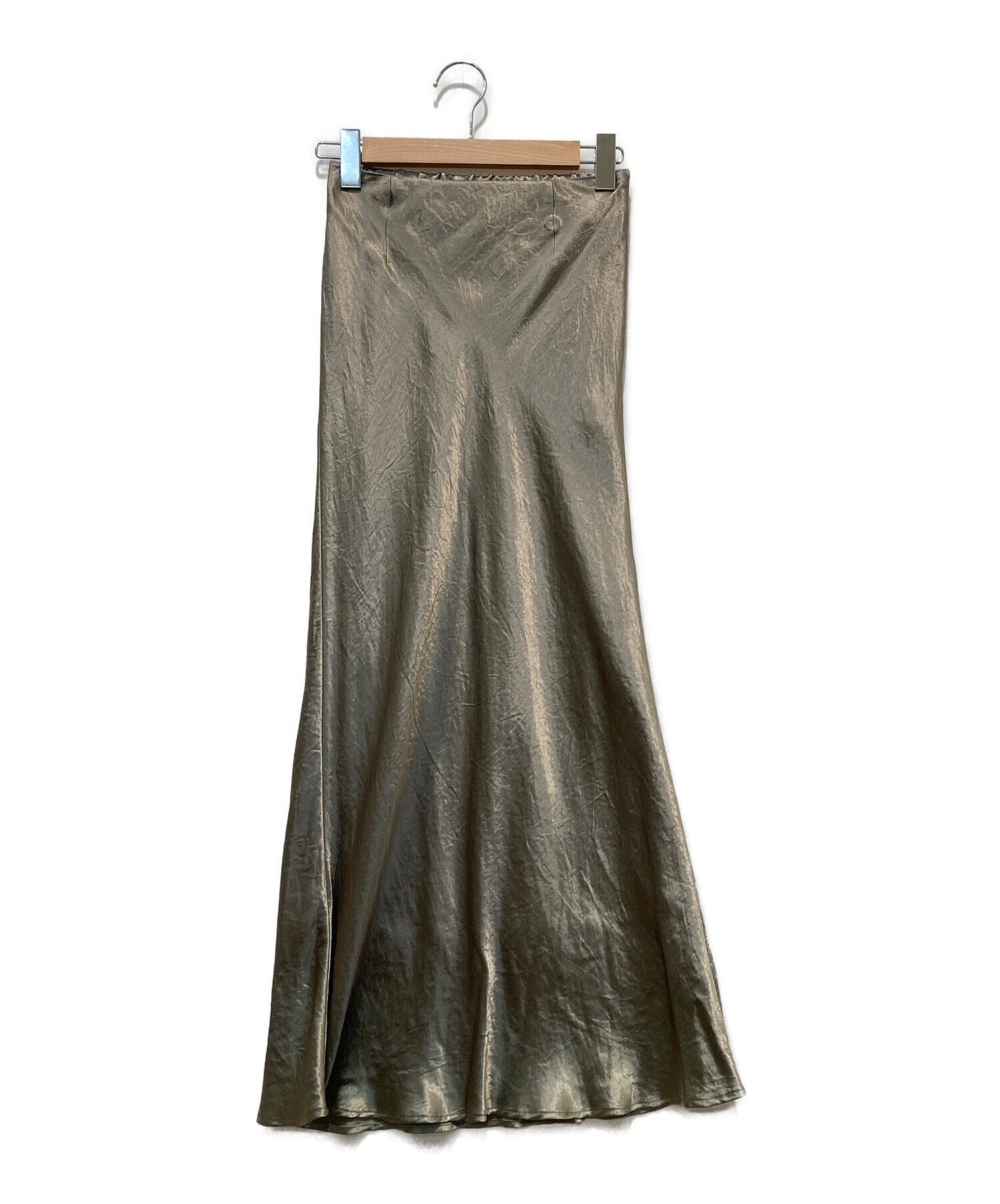 SACRA (サクラ) アセテートサテンスカート グレー サイズ:36
