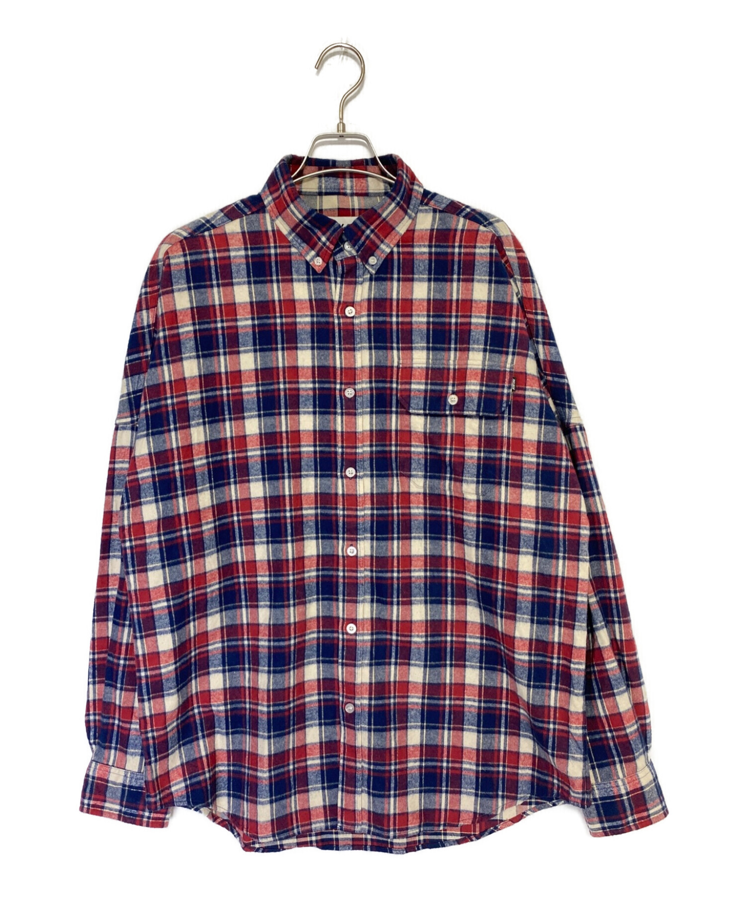 PALACE (パレス) Lumber Yak Shirt ネイビー×レッド サイズ:L