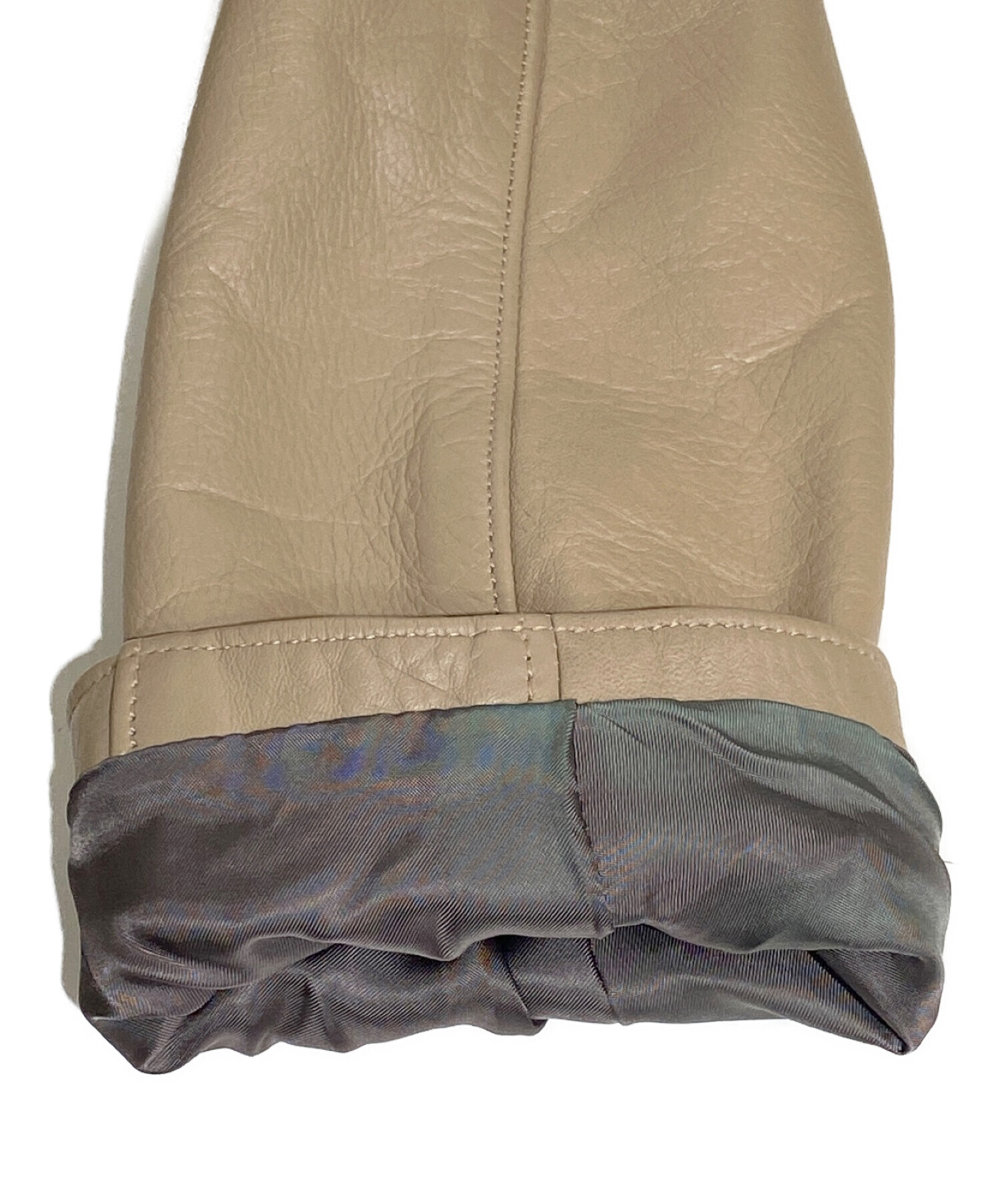 UNDERCOVER (アンダーカバー) UISM サイコカラーダブルライダースジャケット ベージュ サイズ:2