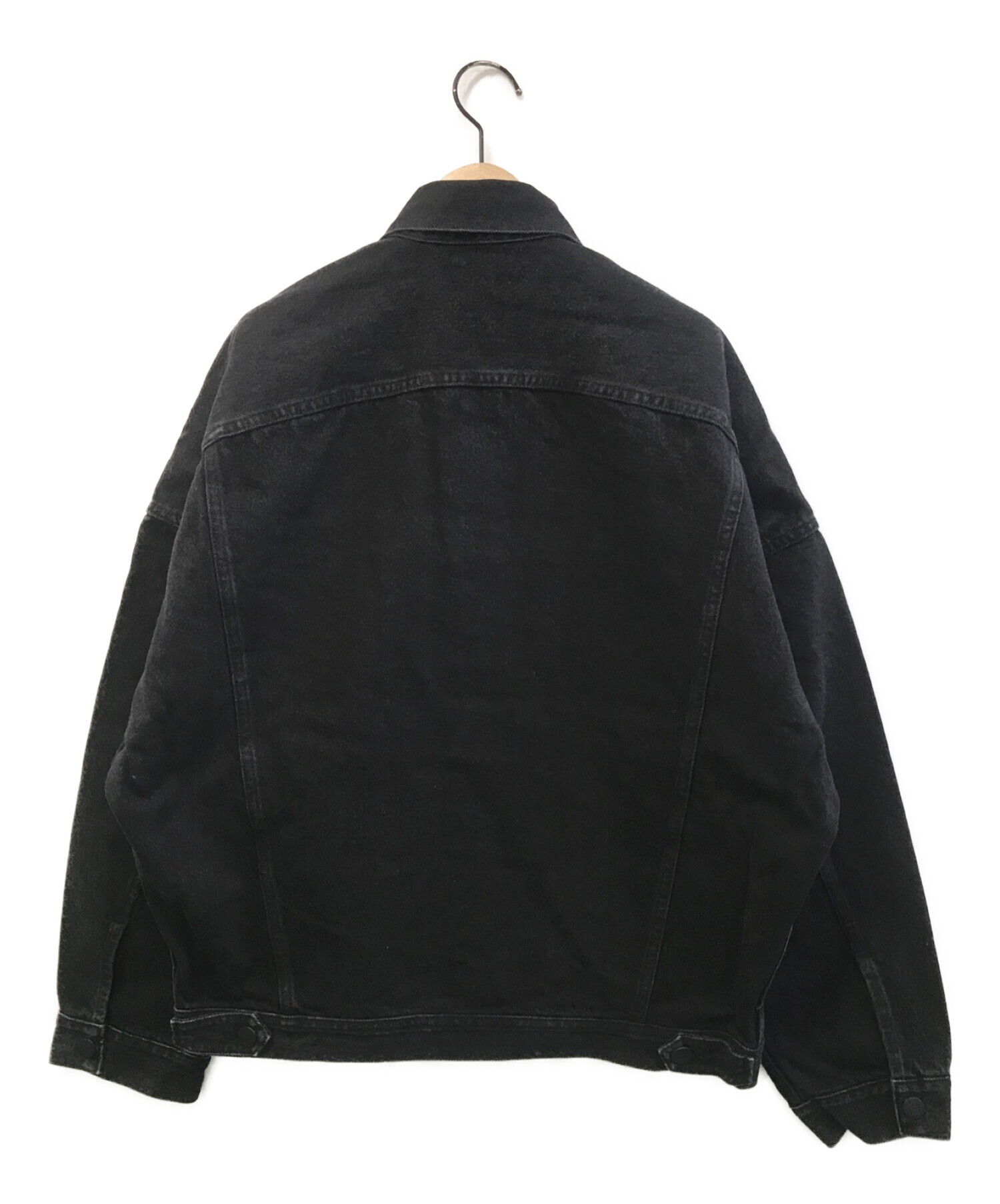AP STUDIO (エーピーストゥディオ) ブラックオーバーサイズデニムジャケット ブラック サイズ:F 未使用品