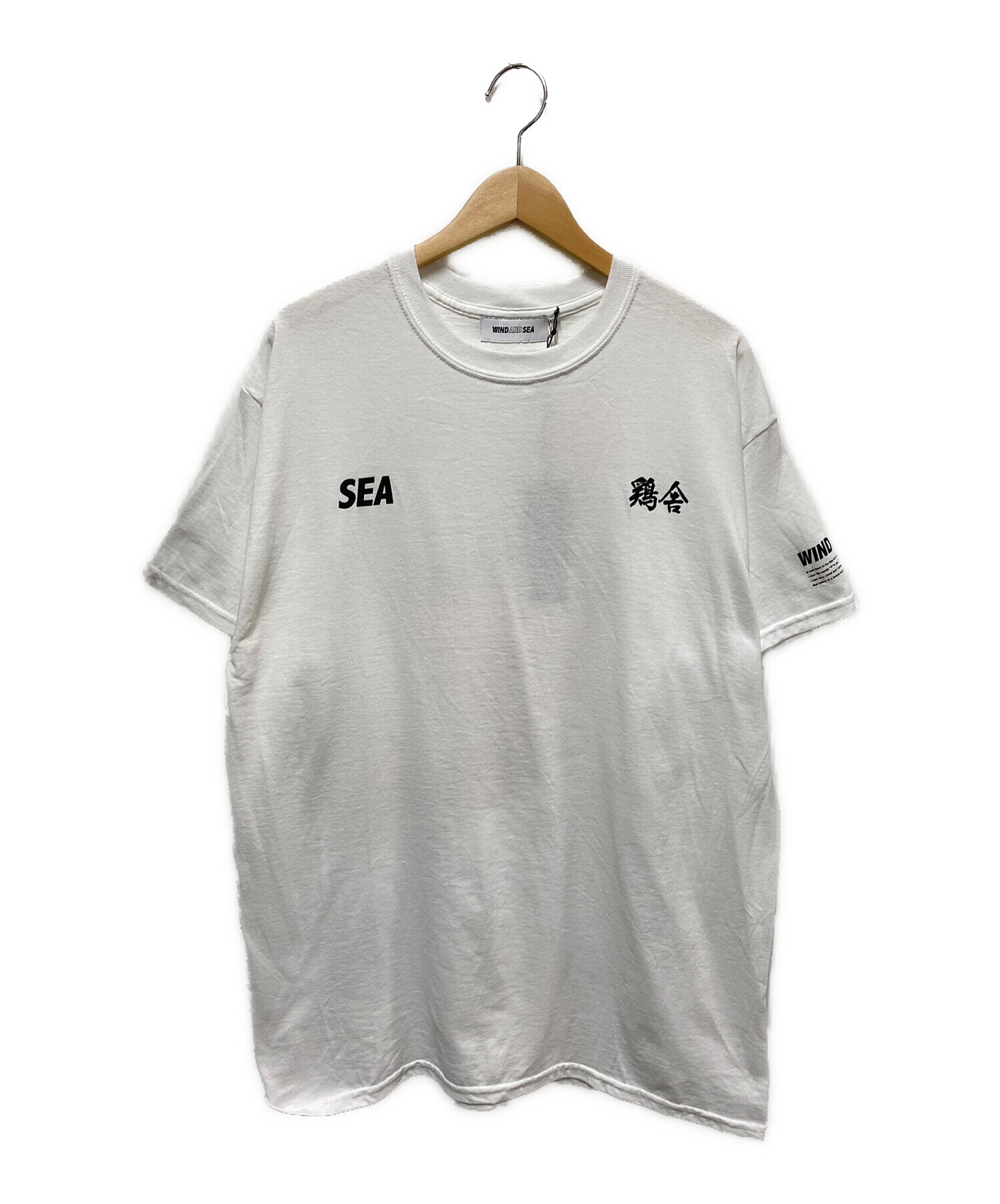 WIND AND SEA × 鶏舎 (ウィンダンシー × チイシャ) コラボTシャツ ホワイト サイズ:L 未使用品
