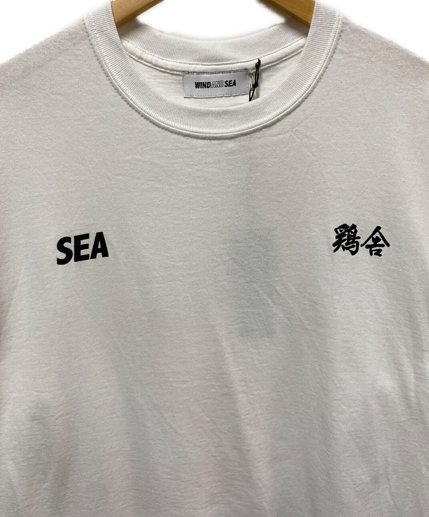 WIND AND SEA × 鶏舎 (ウィンダンシー × チイシャ) コラボTシャツ ホワイト サイズ:L 未使用品