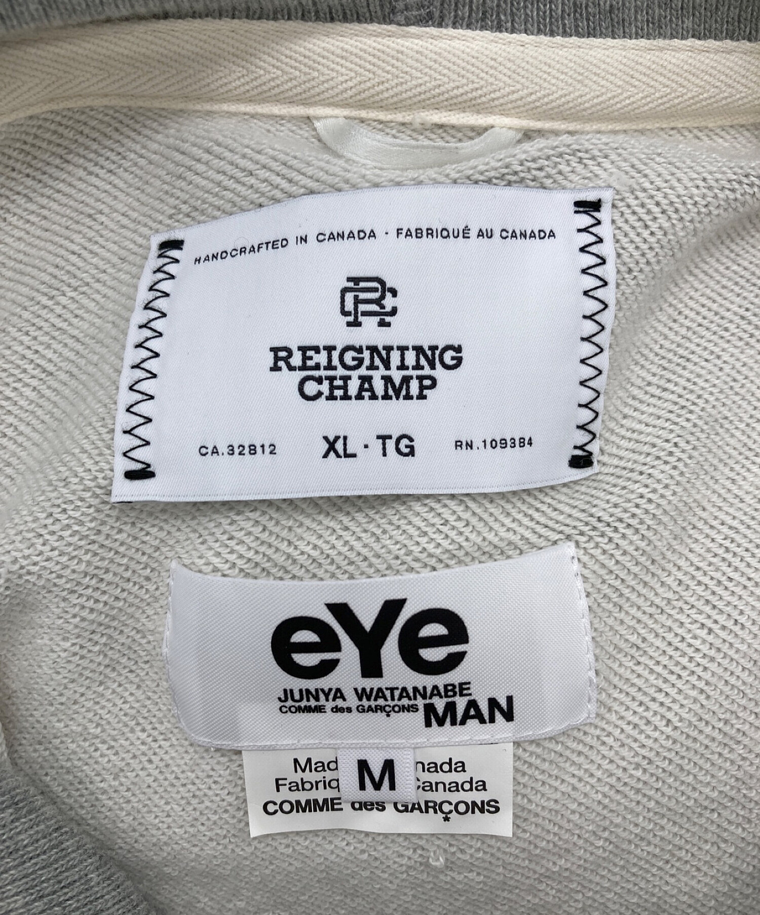 中古・古着通販】eYe COMME des GARCONS JUNYAWATANABE MAN (コム デ ギャルソン ジュンヤ ワタナベ マン)  綿裏毛REIGNINGCHAMPパーカー グレー サイズ:M｜ブランド・古着通販 トレファク公式【TREFAC FASHION】スマホサイト