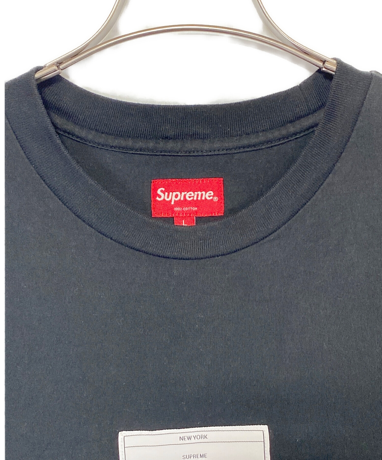 SUPREME (シュプリーム) Signature Label S/S Top ブラック サイズ:L