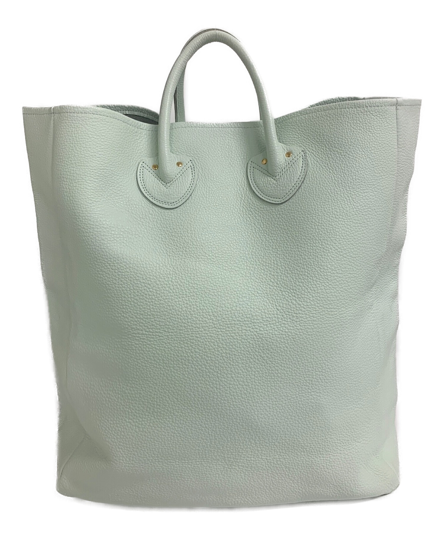 YOUNG & OLSEN The DRYGOODS STORE (ヤングアンドオルセン ザ ドライグッズストア) EMBOSSED LEATHER  TOTE L ミントグリーン サイズ:-