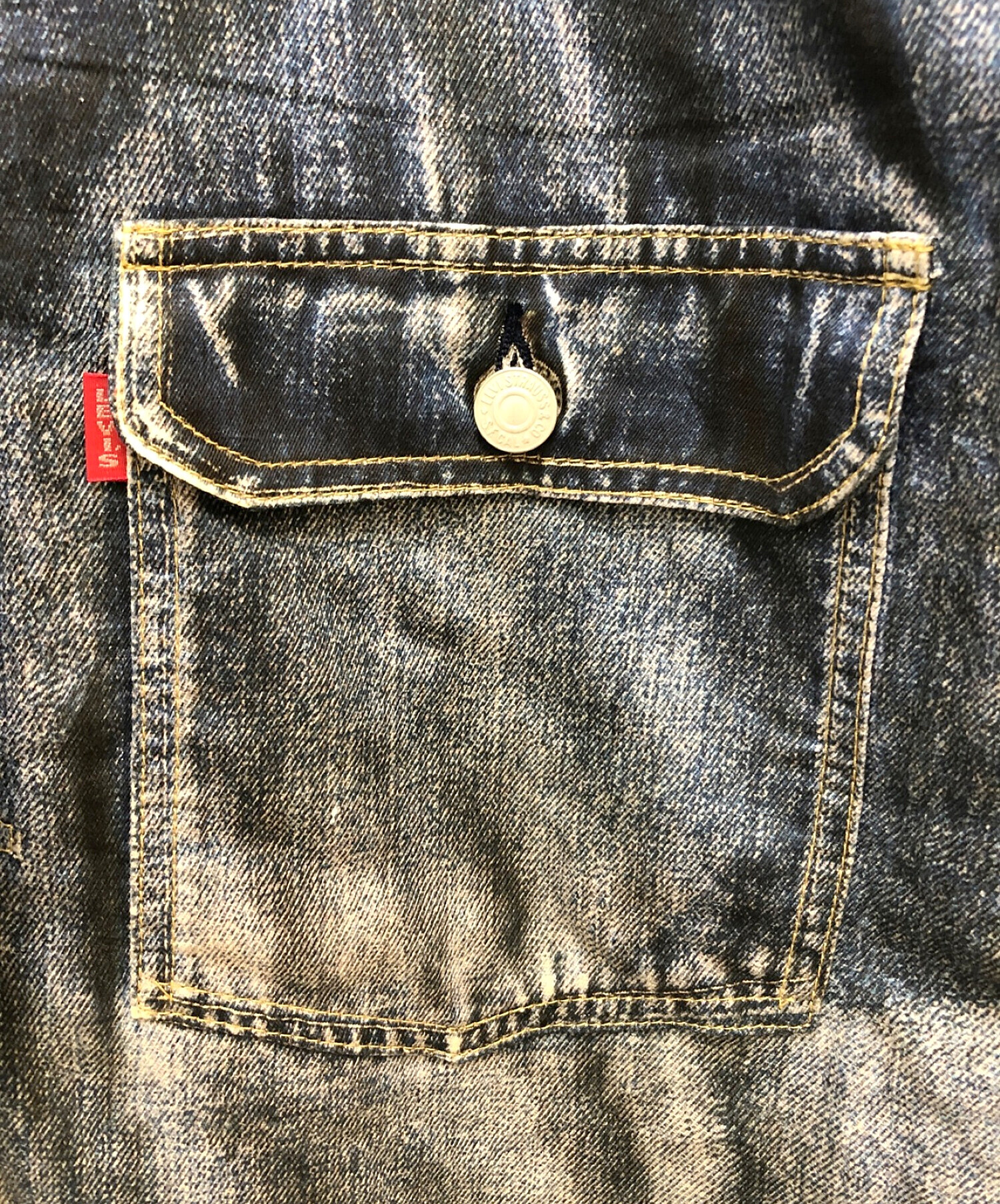 eYe COMME des GARCONS JUNYA WATANABE MAN 22SS ×BerBerJin×Levi’s  綿麻ダンガリープリントジャケット インディゴ サイズ:XL 未使用品