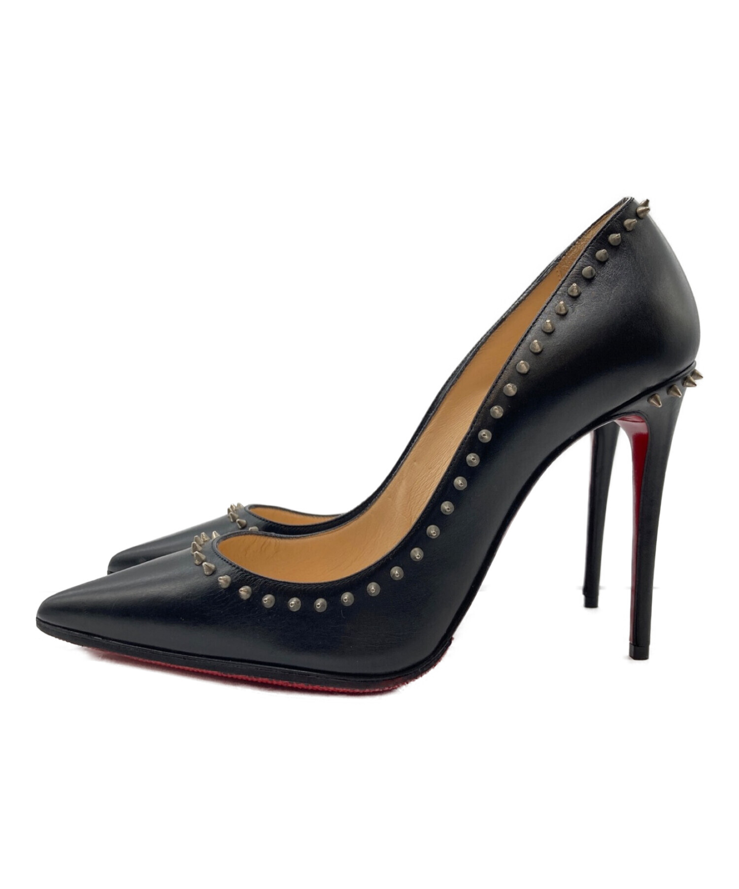 Christian Louboutin (クリスチャン・ルブタン) スタッズパンプス ブラック サイズ:37 1/2