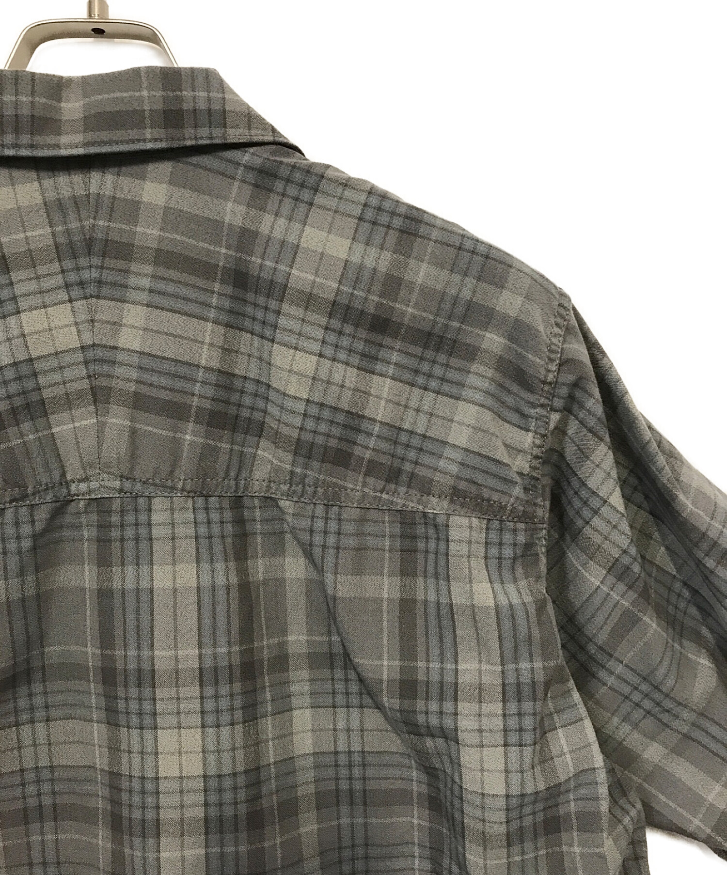 THE NORTHFACE PURPLELABEL (ザノースフェイス パープルレーベル) Madras Field H/S Shirt　/　 マドラスフィールドハーフスリーブシャツ グレー サイズ:XS