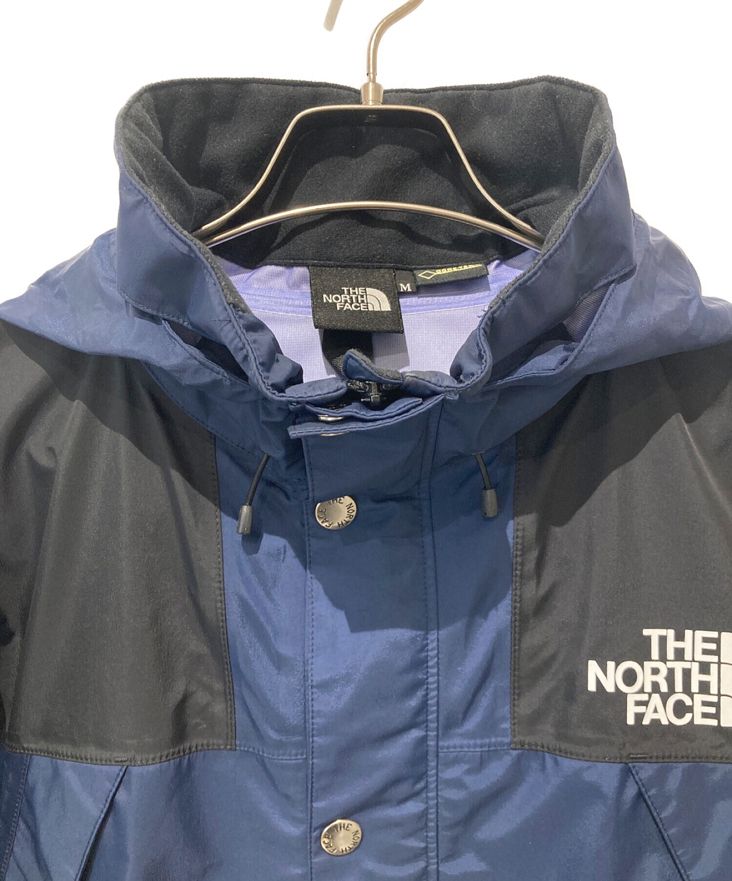 THE NORTH FACE (ザ ノース フェイス) マウンテンレインテックスジャケット ブルー×ブラック サイズ:M